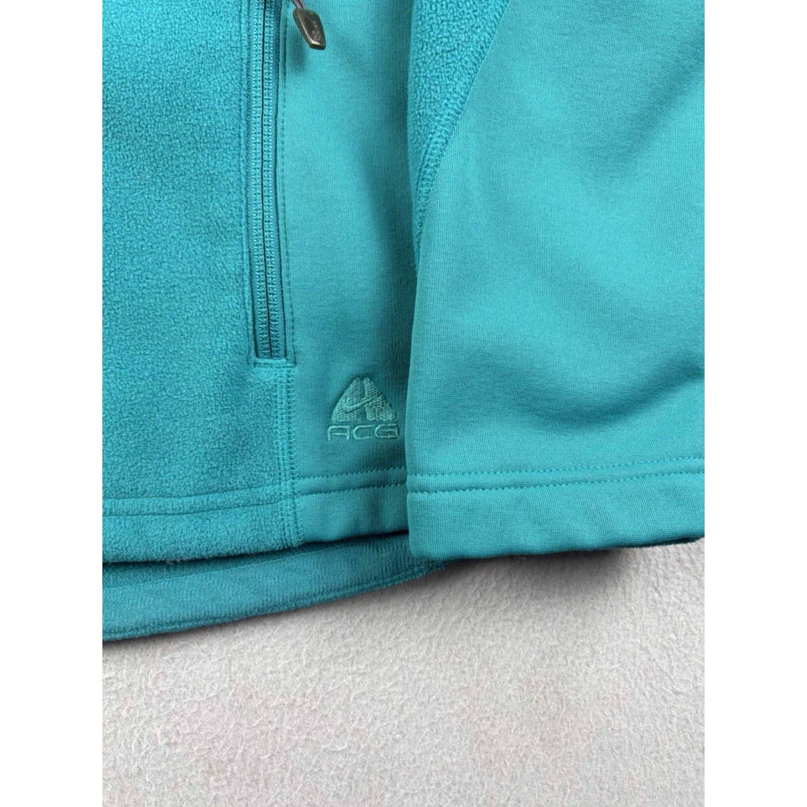 Nike VINTAGE Nike ACG Jacket Men L Teal Blue Fleece Zip Up All Conditions Gear Overcoat Outdoor Autumn Winter Logo Casual Travel Size US L / EU 52-54 / 3 - 2 Thumbnail