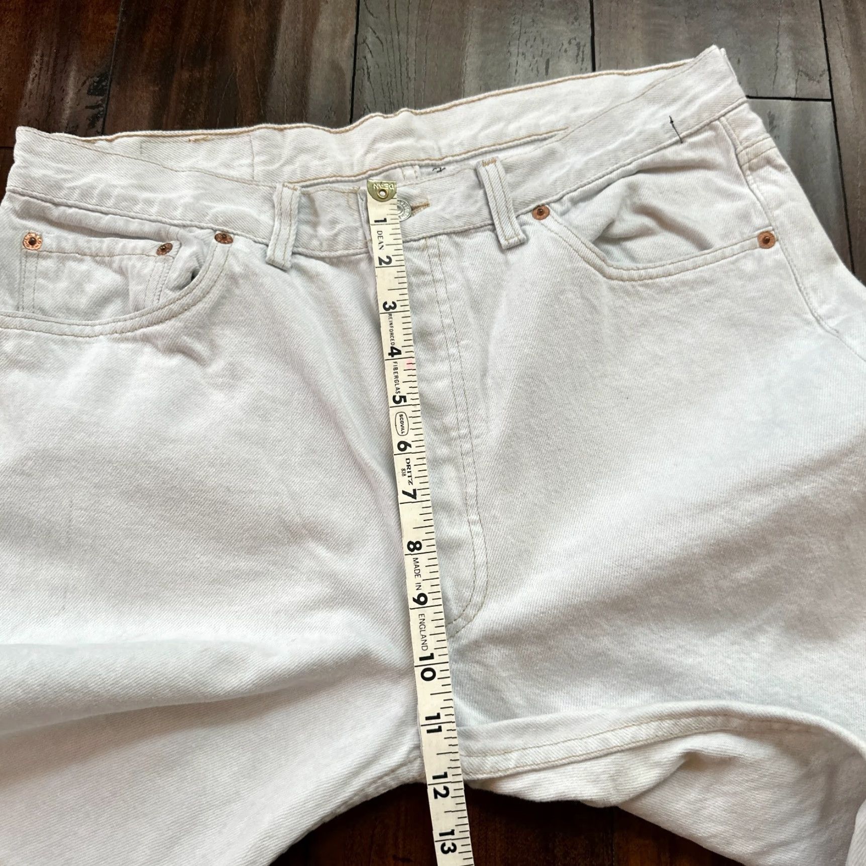 Levi's VINTAGE Levi's 501 Jeans Denim Button Fly 90s Theme Mens Regular 36 White Grey Inseam 30 Vintage Classic Straight 501 XX Size US 36 / EU 52 - 5 Thumbnail
