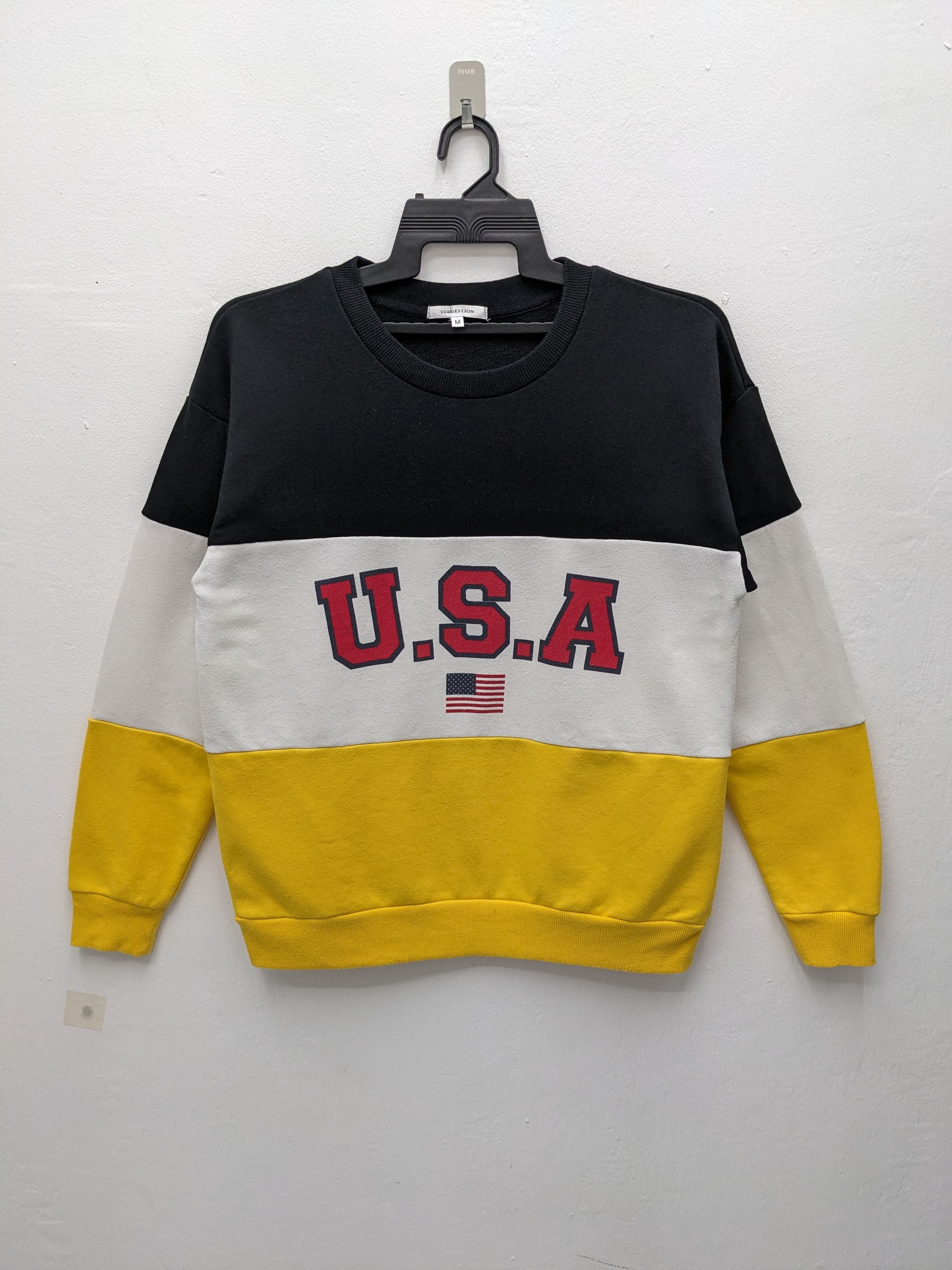 Vintage 90s Suggestion Style Pop Art Color Block Sweatshirt 