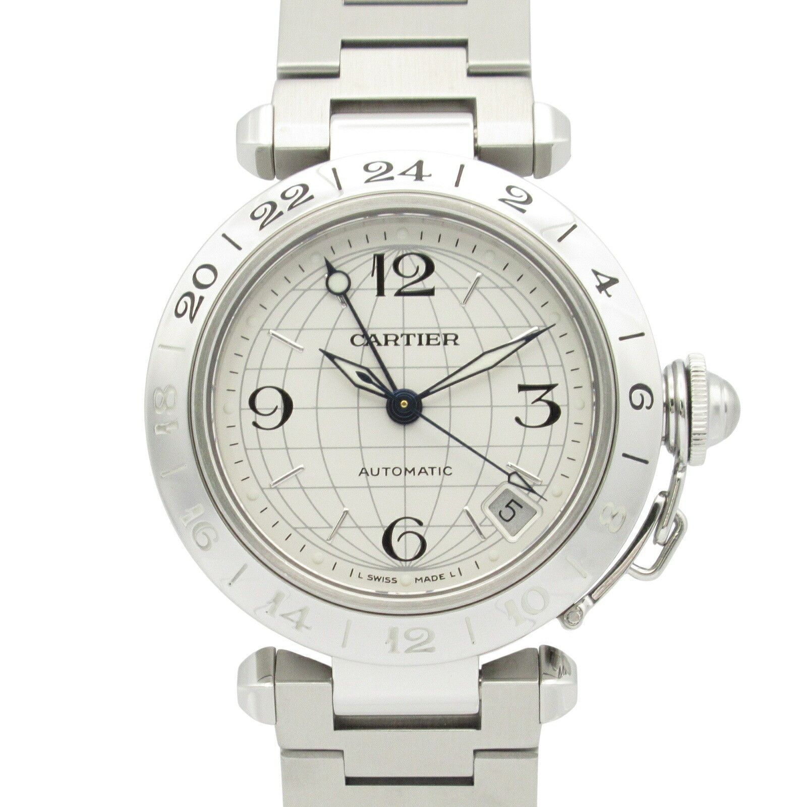 Cartier Cartier Cartier Pasha C Meridian Stainless Steel Watch Metal Automatic W31078M7 Size ONE SIZE - 1 Thumbnail