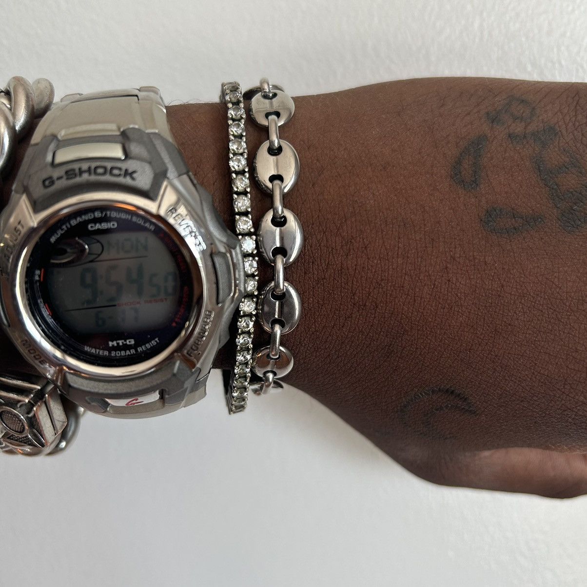 Vintage Y2K 2000s Gucci style link silver heavyweight bracelet Size ONE SIZE - 4 Thumbnail