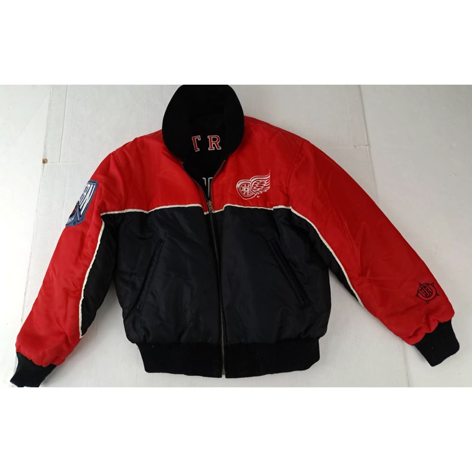 Hamilton VINTAGE Detroit Red Wings Leather Suede&Nylon Reversible Button Jacket Medium Size US M / EU 48-50 / 2 - 5 Thumbnail