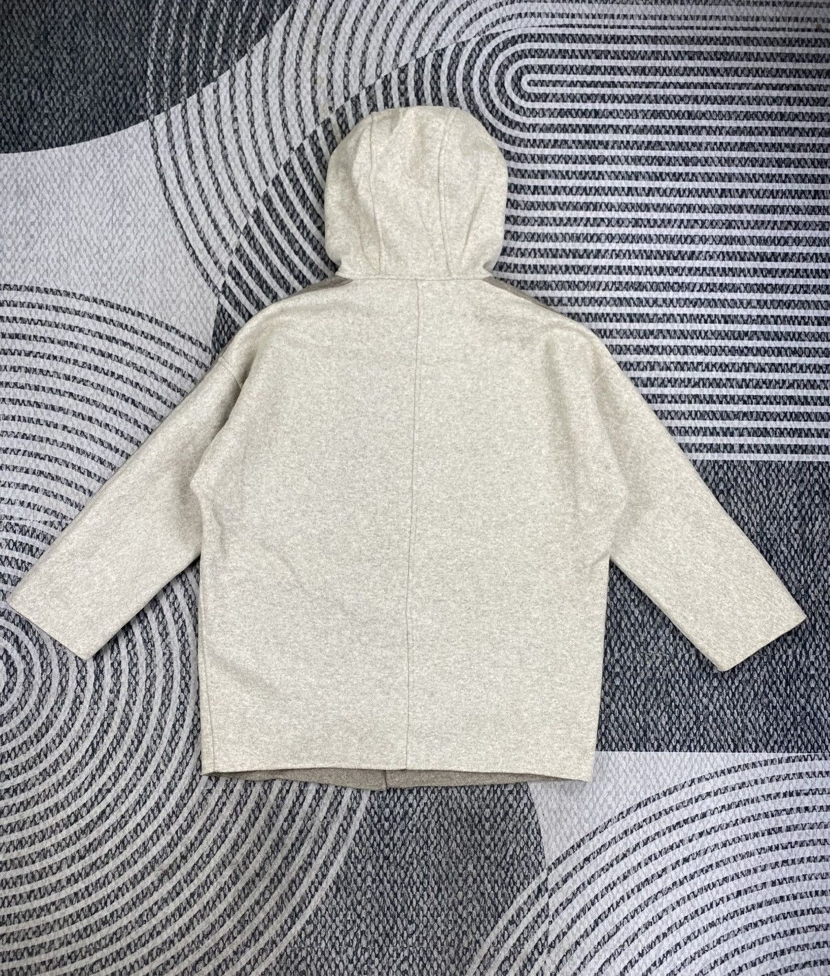 Max Mara Vintage Maxmara Studio Reversible Hooded Wool Jacket Size L / US 10 / IT 46 - 4 Thumbnail