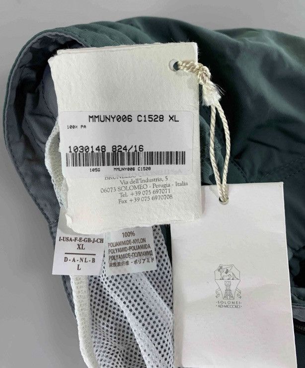Brunello Cucinelli Brunello Cucinelli 🇮🇹 Dark Emerald Resort Swim Shorts XL NWT Size US 38 / EU 54 - 9 Thumbnail