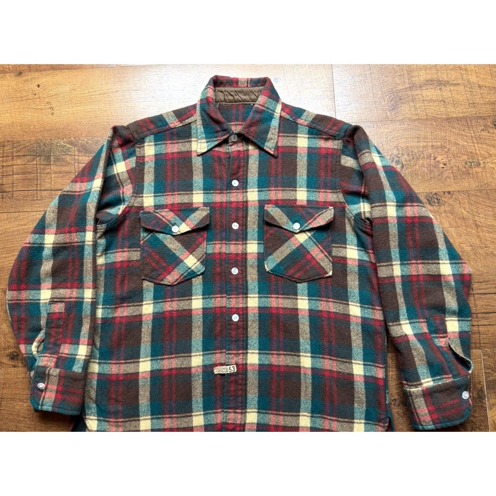 Vintage VINTAGE Woolrich Flannel Shirt Mens M Plaid Shacket 60-70s USA Wool 80/20 Pockets Button-Up Casual Mens Size US M / EU 48-50 / 2 - 2 Thumbnail