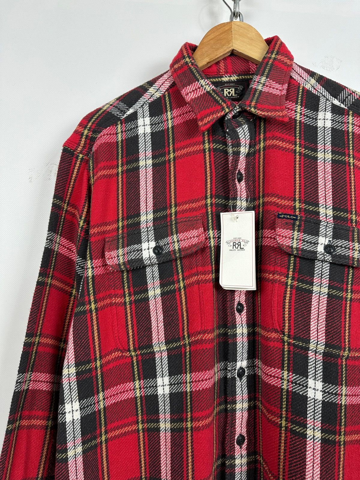 Polo Ralph Lauren RRL Ralph Lauren Double RL Plaid Flannel Long Sleeve Shirt Size US L / EU 52-54 / 3 - 5 Thumbnail