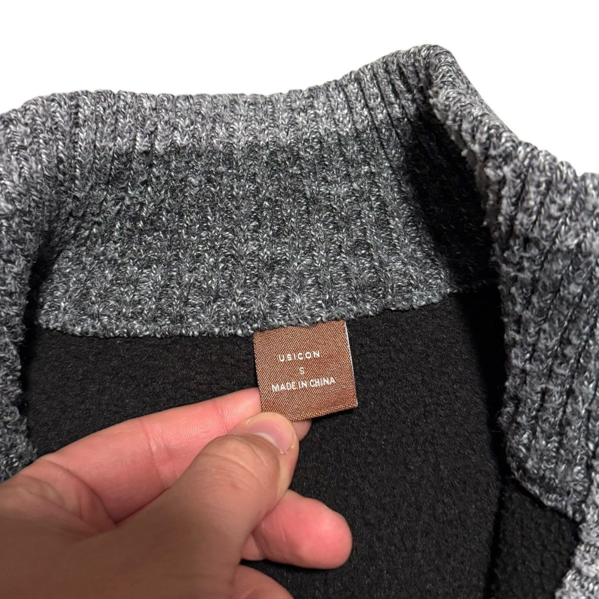Other Usicon Gray/Black Oversized 1/4 Zip Sweater Men's Small Size US S / EU 44-46 / 1 - 5 Thumbnail