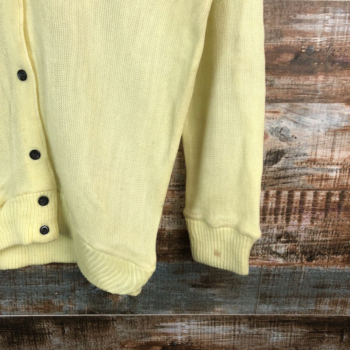 Homespun Knitwear Lolo Yellow crochet meshnet Cardigan Knitwear #A1791 Size L / US 10 / IT 46 - 8 Thumbnail