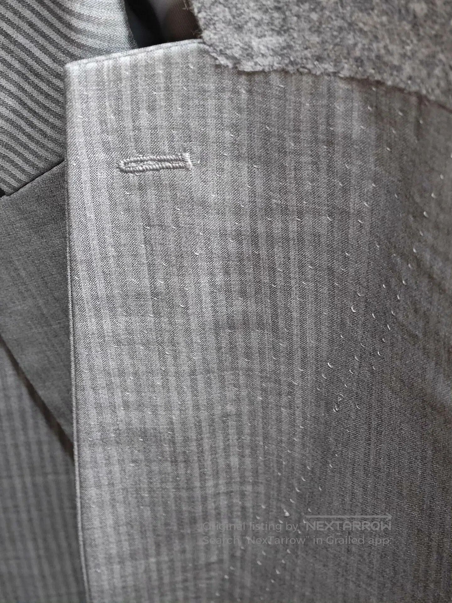 Ermenegildo Zegna Gray Striped Wool Suit Jacket. Size US L / EU 52-54 / 3 - 9 Thumbnail