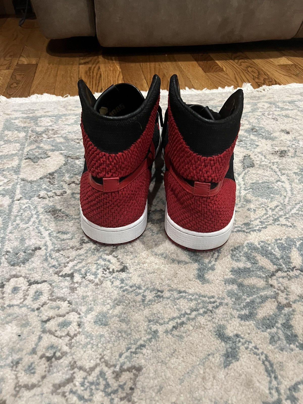 Jordan Brand × Nike Air Jordan 1 retro high oh flyknit bred CLEAN Size US 14 / EU 47 - 4 Thumbnail