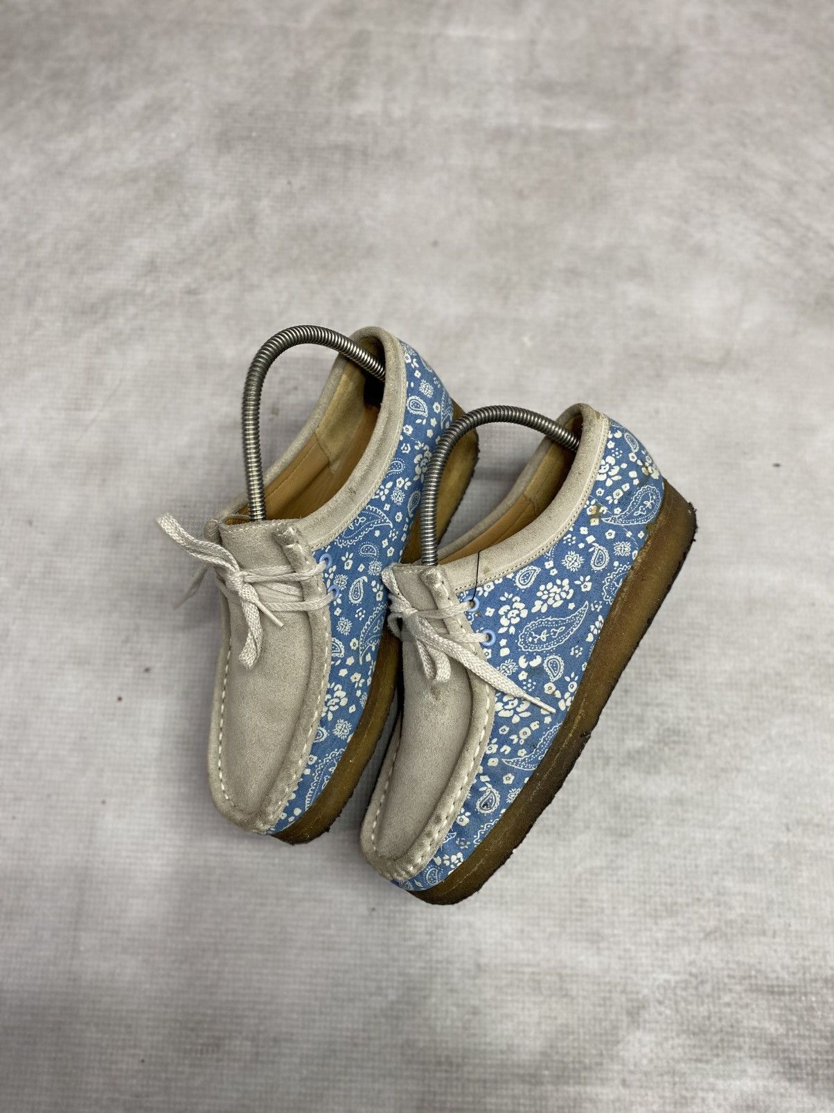 Clarks Clarks wallabee moccasisns paisley seude crepe blue Size US 7.5 / IT 37.5 - 1 Thumbnail