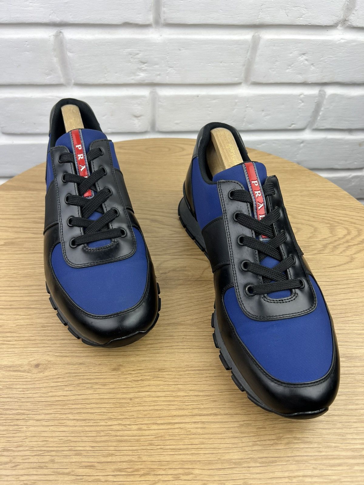 Prada PRADA Sneakers Low-Top Leather Nylon Shoes Red Tab Men’s Size US 11 / EU 44 - 2 Thumbnail