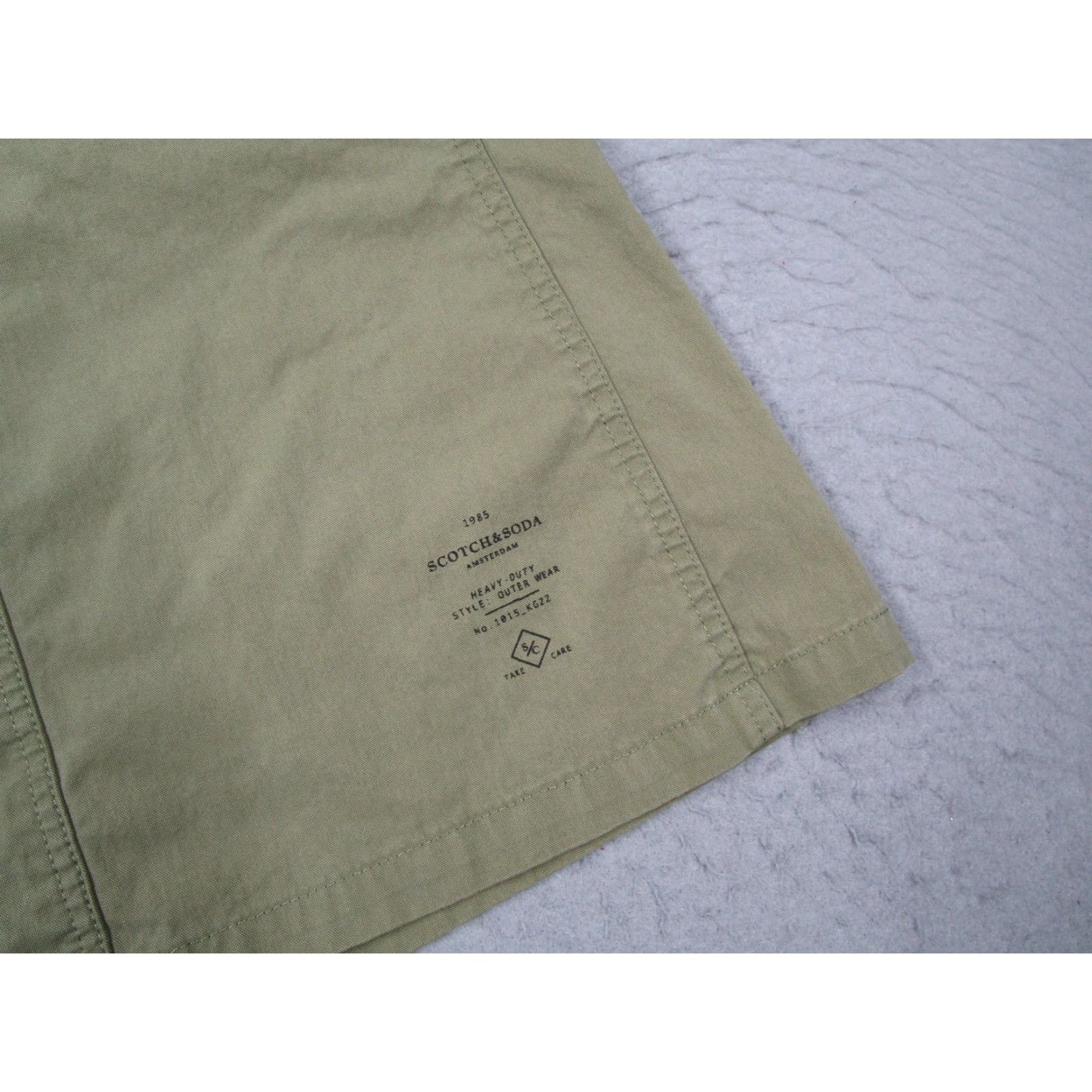 Scotch & Soda Scotch & Soda Coat Mens S Green Canvas Overcoat Heavy Duty Utility 1015-4222 Army Outdoor Casual Workwear | Mens Coat | Green | S Size US S / EU 44-46 / 1 - 6 Thumbnail