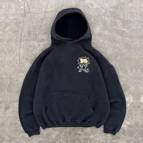 Other Black vintage washed street dancer print hoodie Size US L / EU 52-54 / 3 - 4 Thumbnail