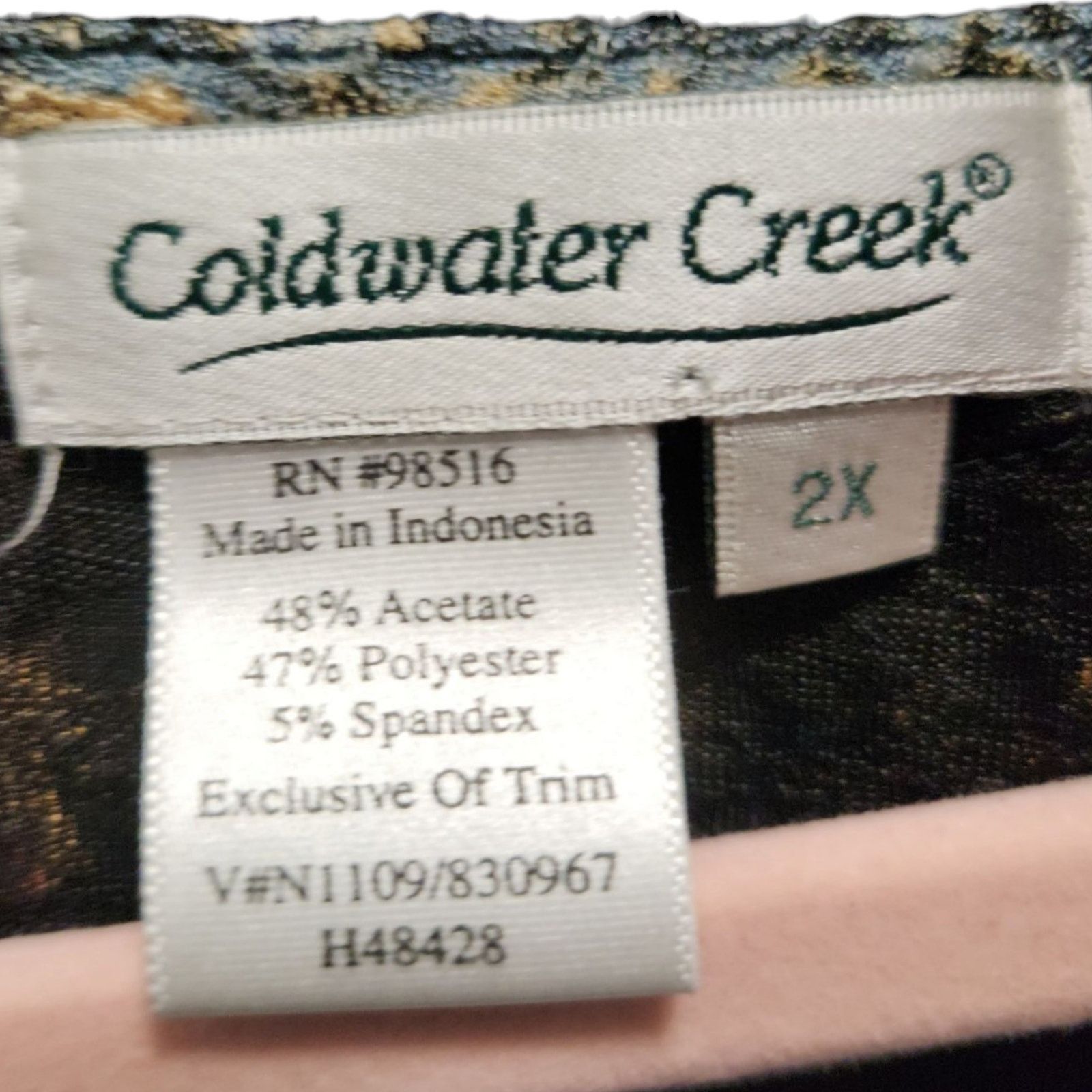 Coldwater Creek Coldwater Creek Size 2X Paisley Lace Trim V-Neck Blouse Size XXL / US 16-18 / IT 52-54 - 3 Thumbnail
