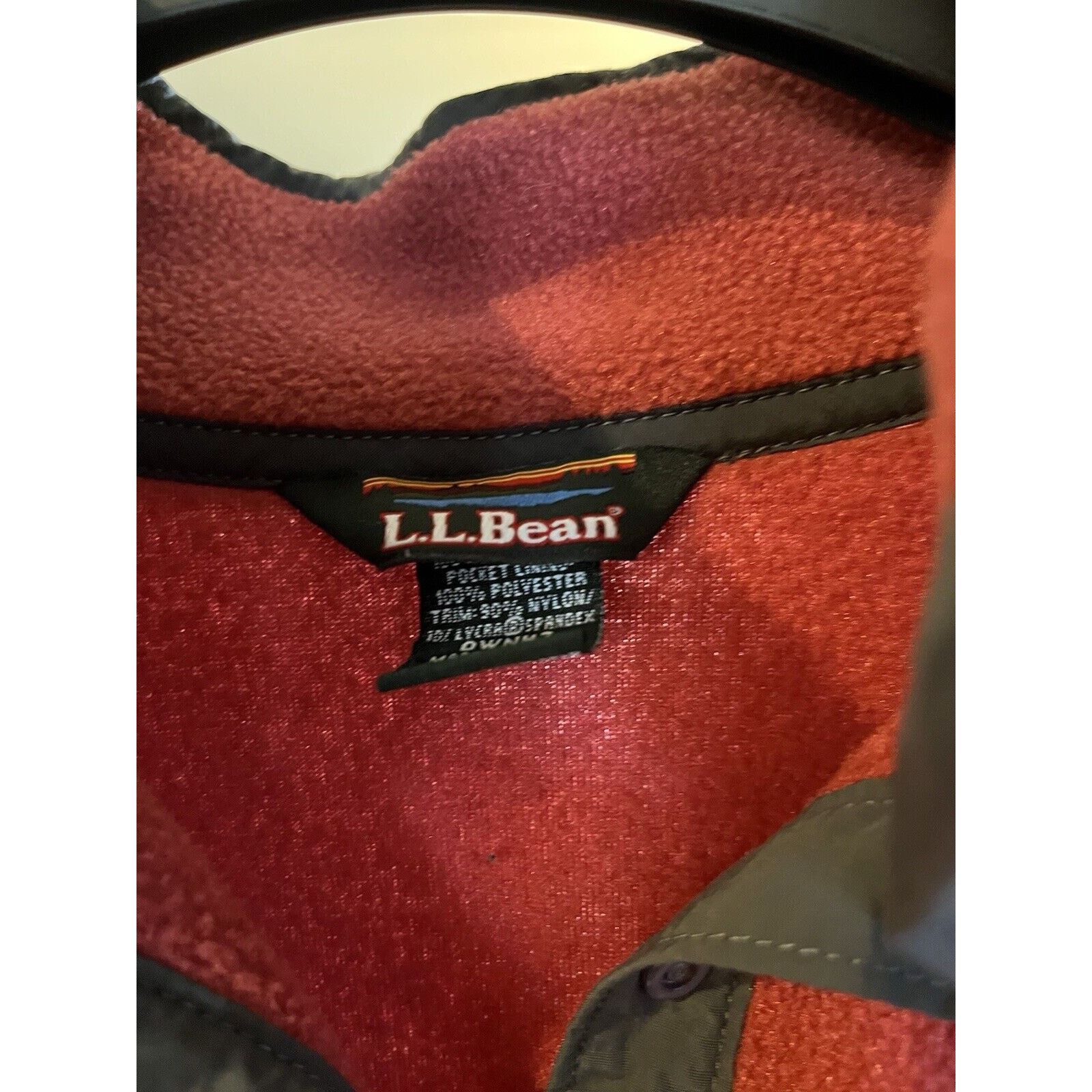 L.L. Bean LL Bean Jacket Womens M Red 1/4 Snap Sweater Fleece Pullover Size M / US 6-8 / IT 42-44 - 2 Thumbnail