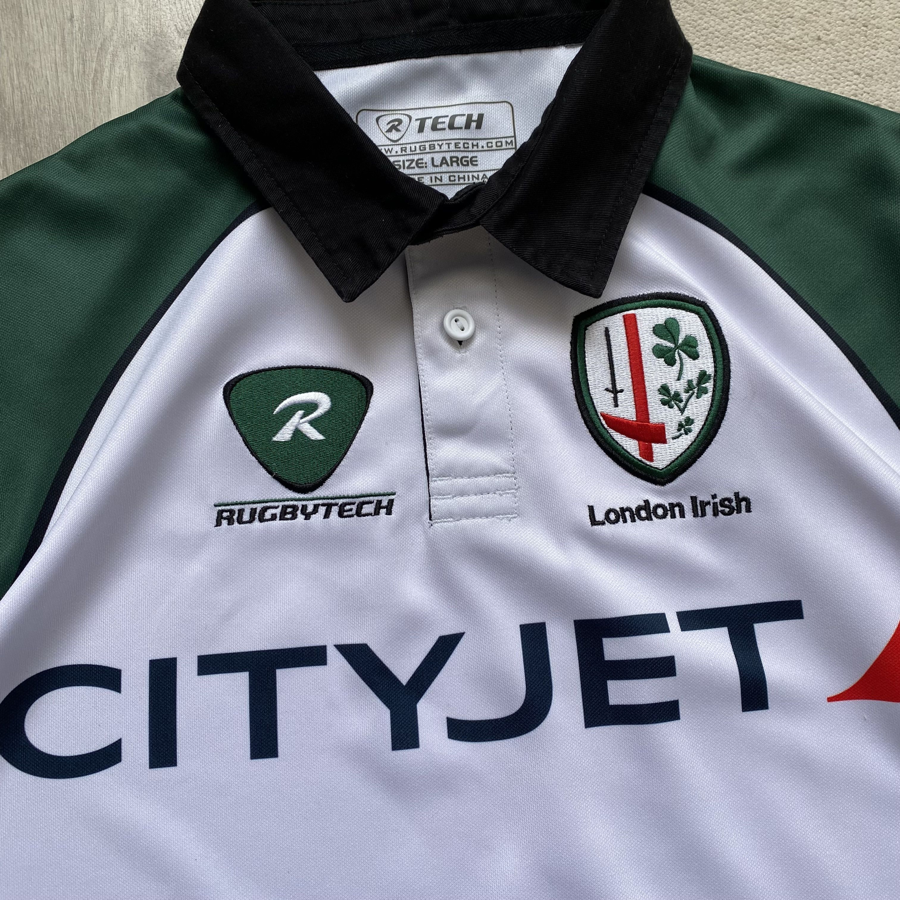 Nike ☘️ Blockore Guinness London Irish rugby jersey Drill Y2K Size US M / EU 48-50 / 2 - 6 Thumbnail