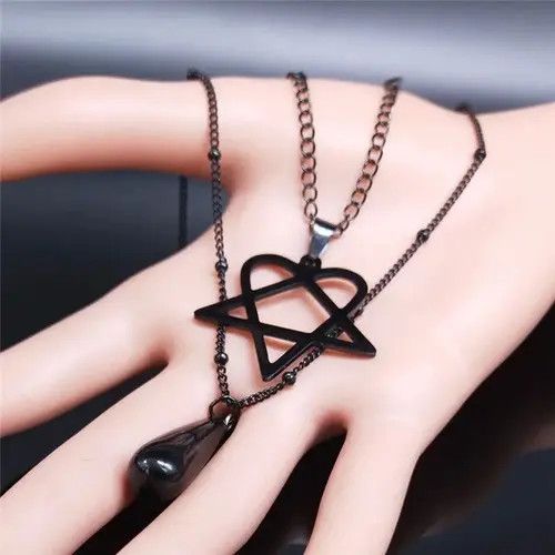 Other Heartagram Stainless Steel Layered Black Necklace Size ONE SIZE - 2 Thumbnail