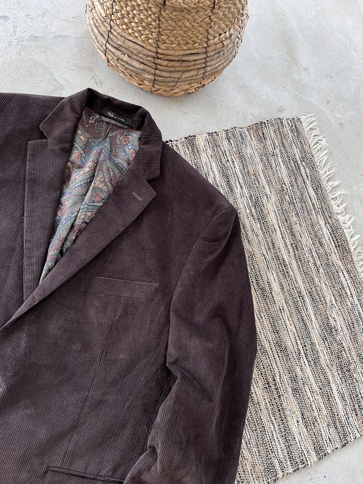 Polo Ralph Lauren Vintage Polo Ralph Lauren Brown Corduroy Blazer Avantgarde Size 44R - 5 Thumbnail
