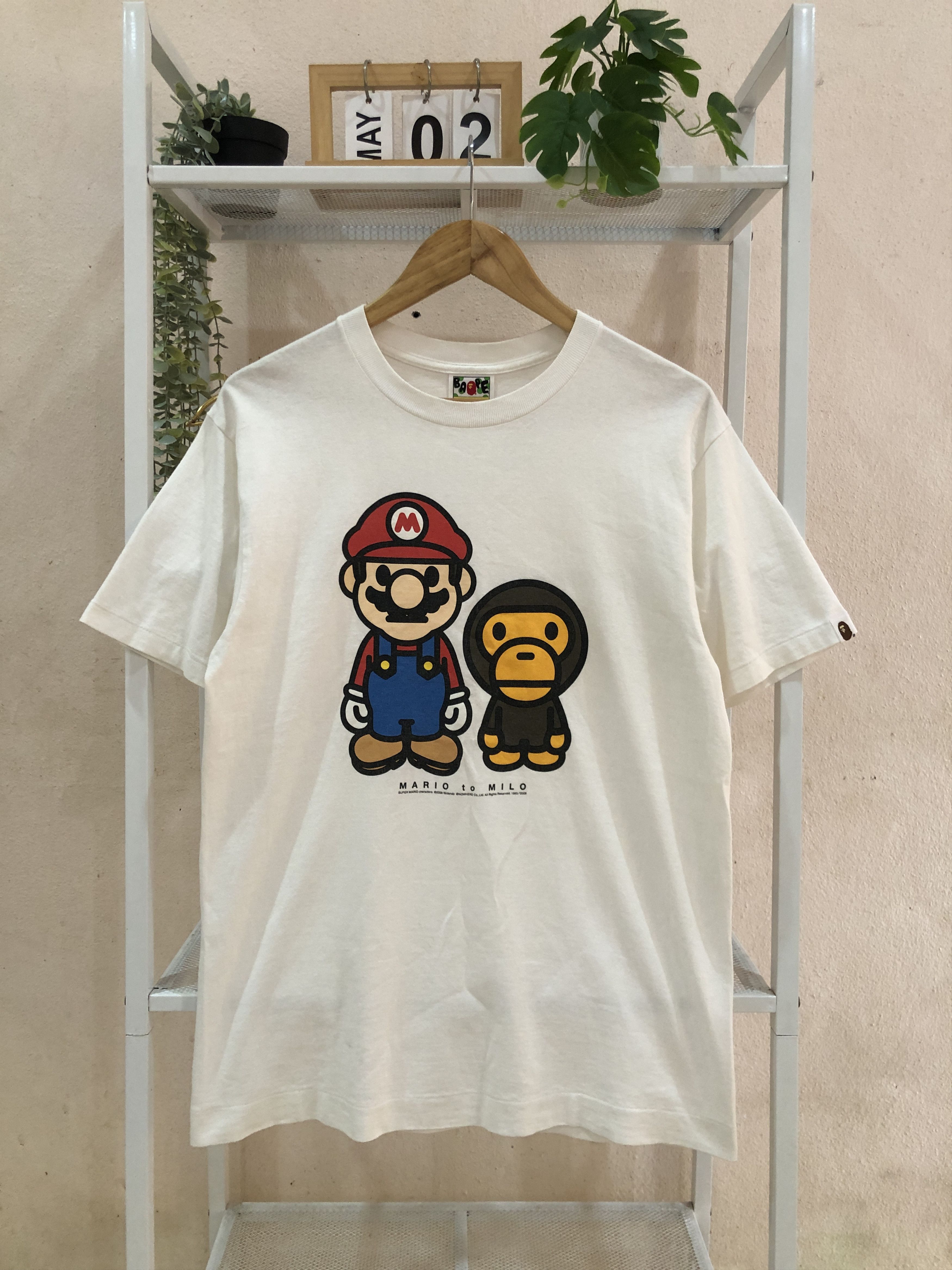 Bape RARE A Bathing Ape Bape Nintendo Mario To Baby Milo T shirts Size US M / EU 48-50 / 2 - 1 Thumbnail