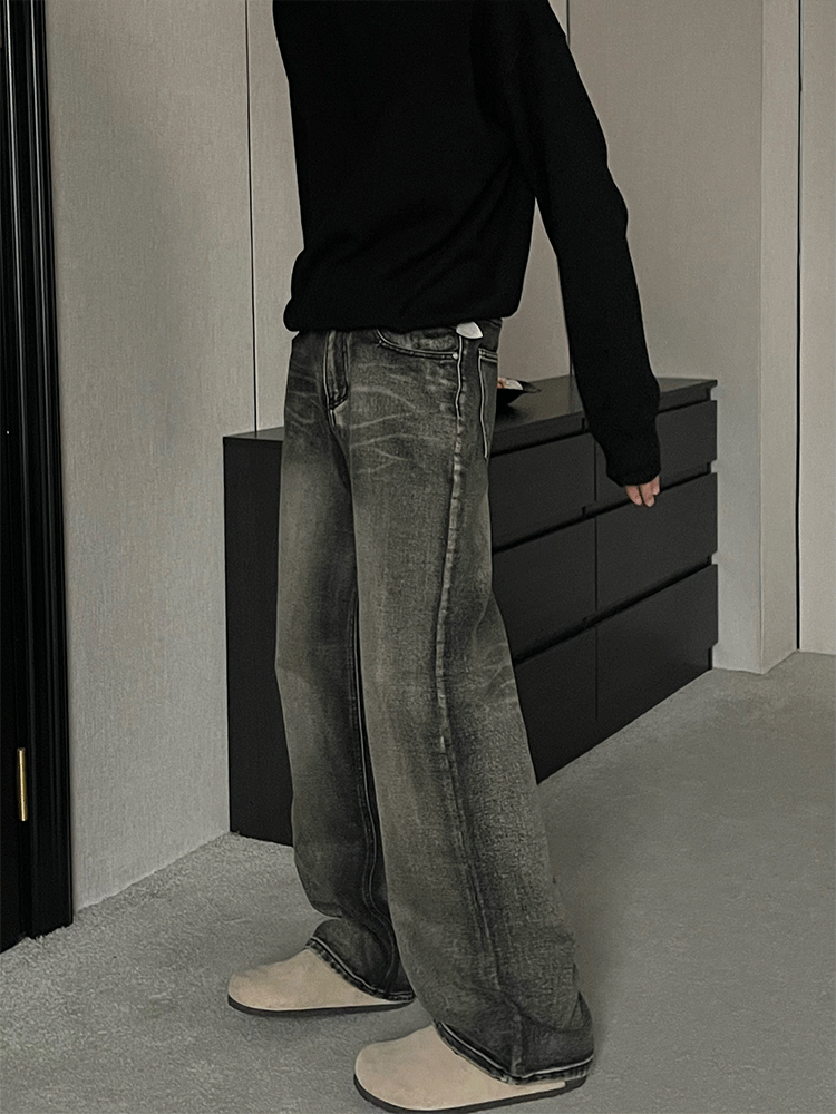 Japanese Brand × Jean American retro washed distressed straight cleanfit jeans Size US 32 / EU 48 - 3 Thumbnail