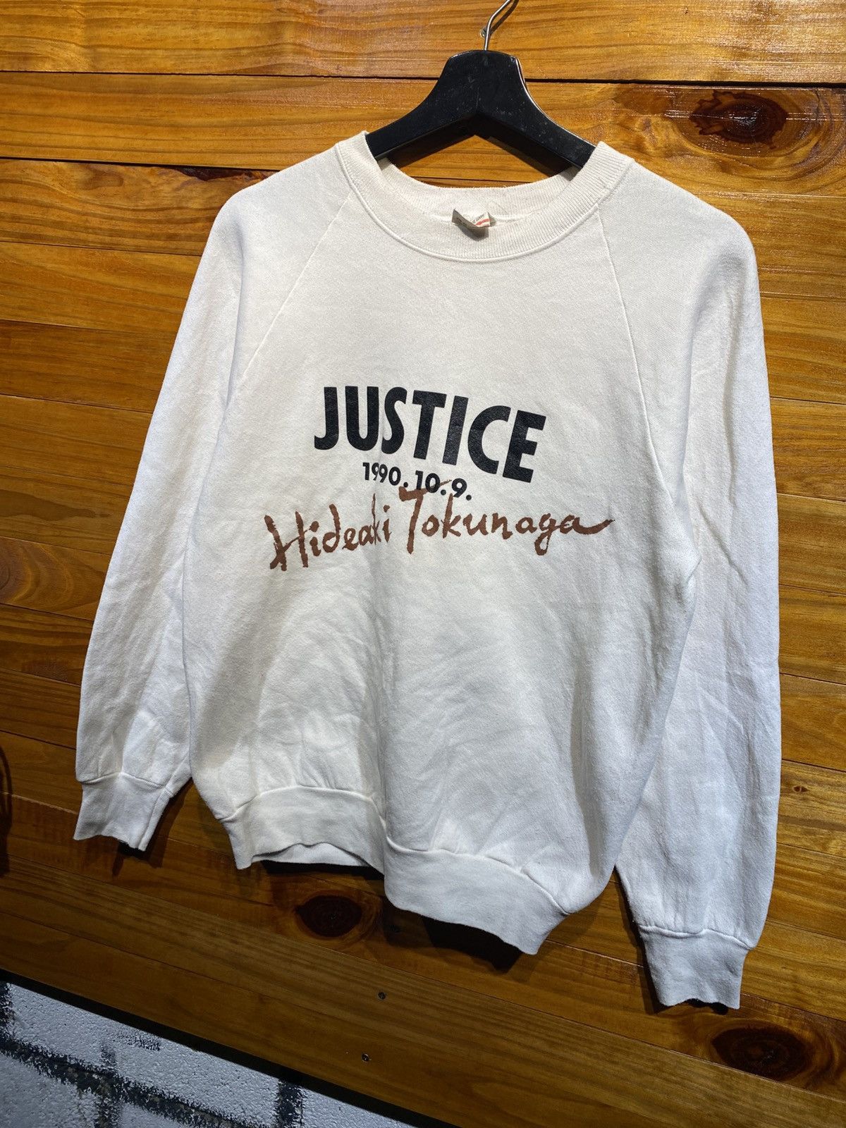 Band Tees Vintage 1990 Fruit of the Loom × Hideaki Tokunaga “Justice” Size US M / EU 48-50 / 2 - 4 Thumbnail