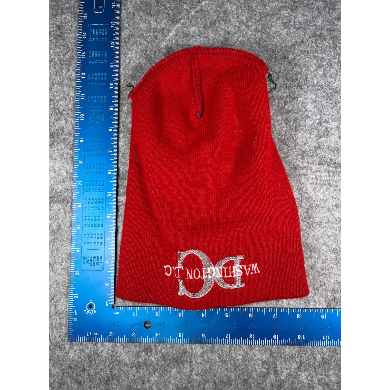 Vintage Washington DC Beanie Adult One Size Red Knit 100% Acrylic Ski Outdoors Toque Size ONE SIZE - 5 Thumbnail