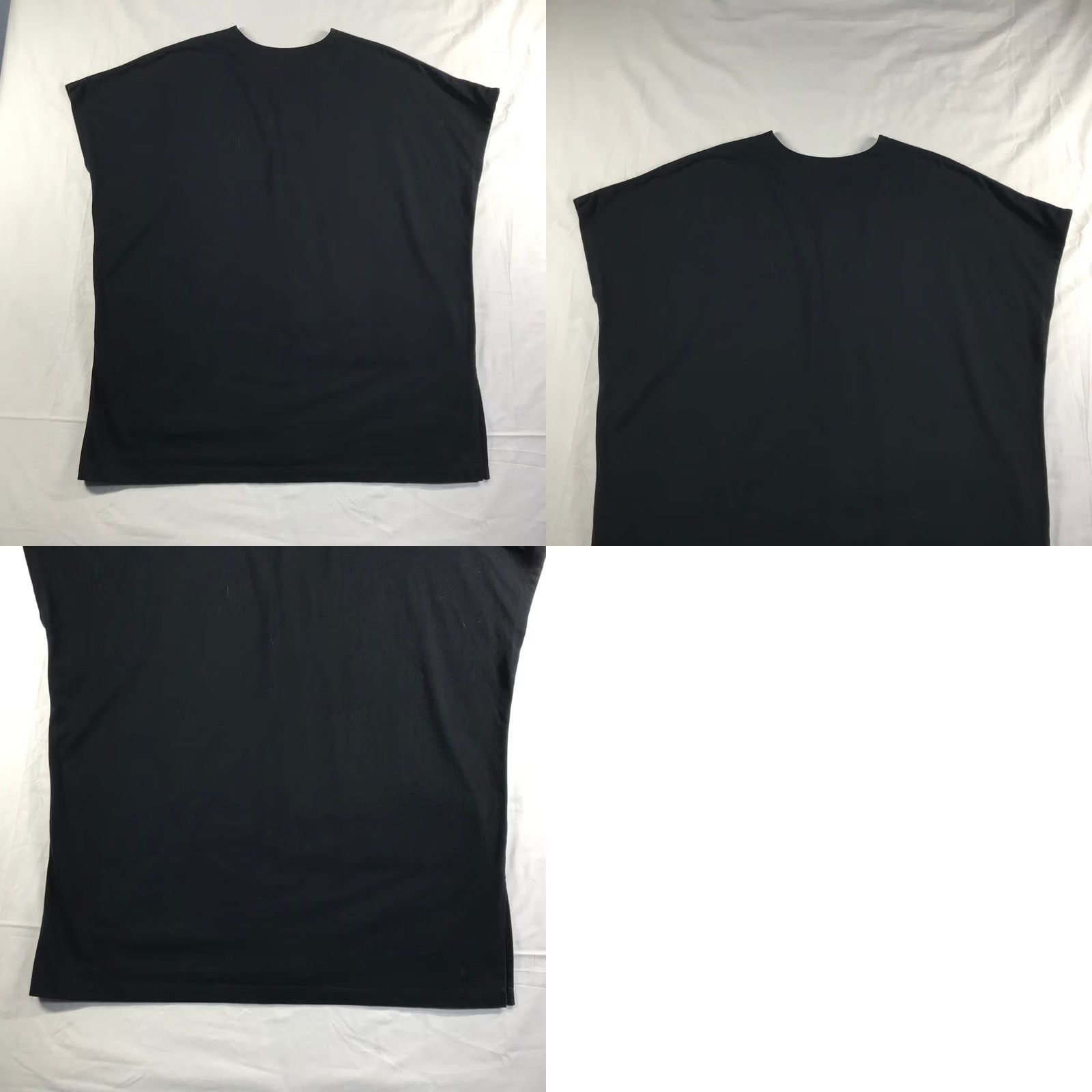 Muji MUJI Black V-Neck Tunic Top Short Sleeve Cotton Blend Size M Womens Oversized Relaxed Jersey Casual Size M / US 6-8 / IT 42-44 - 8 Thumbnail