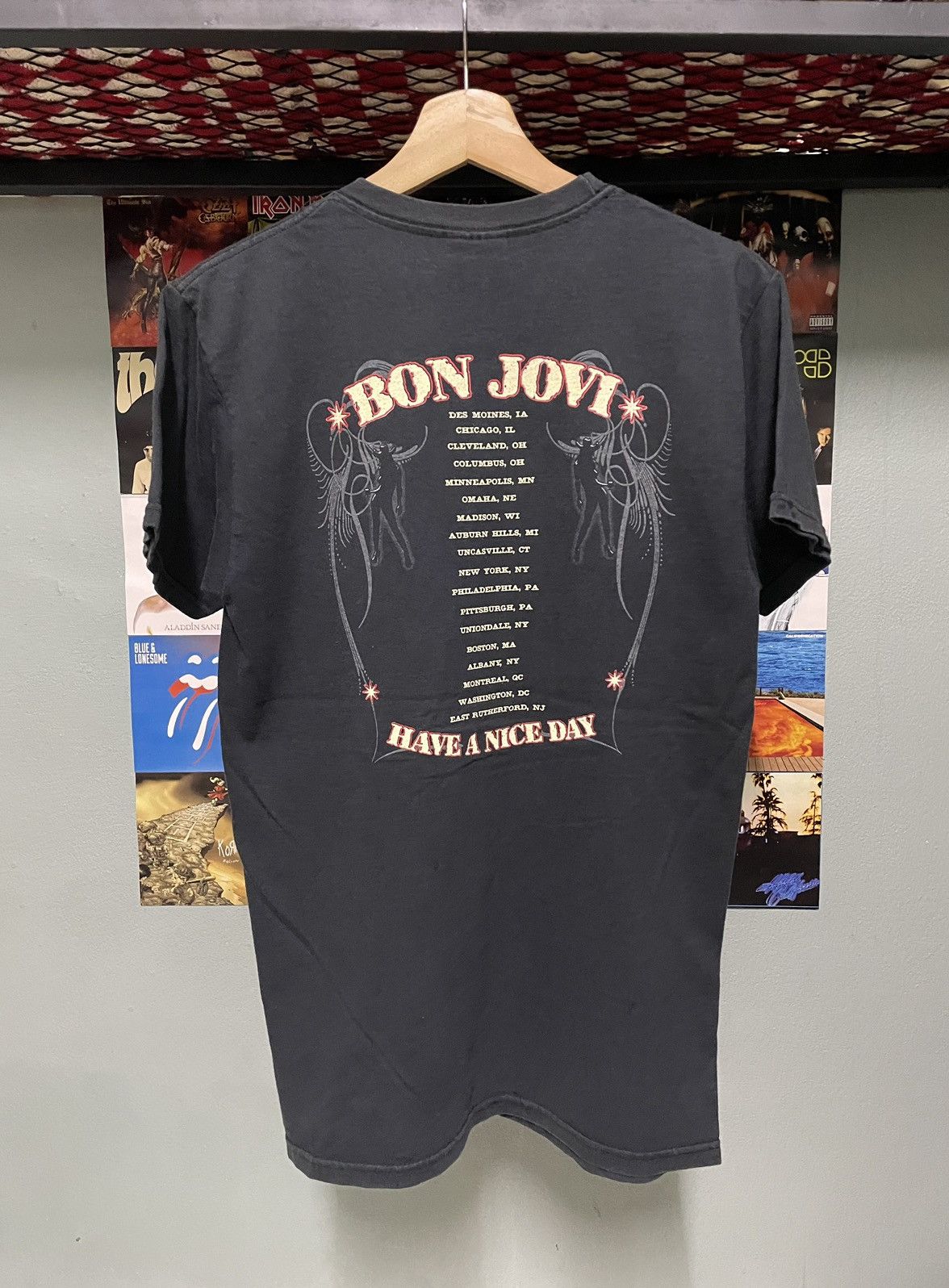 Band Tees × Bon Jovi × Vintage Vintage Y2K Bonjovi Band Tour Tee Size US S / EU 44-46 / 1 - 4 Thumbnail