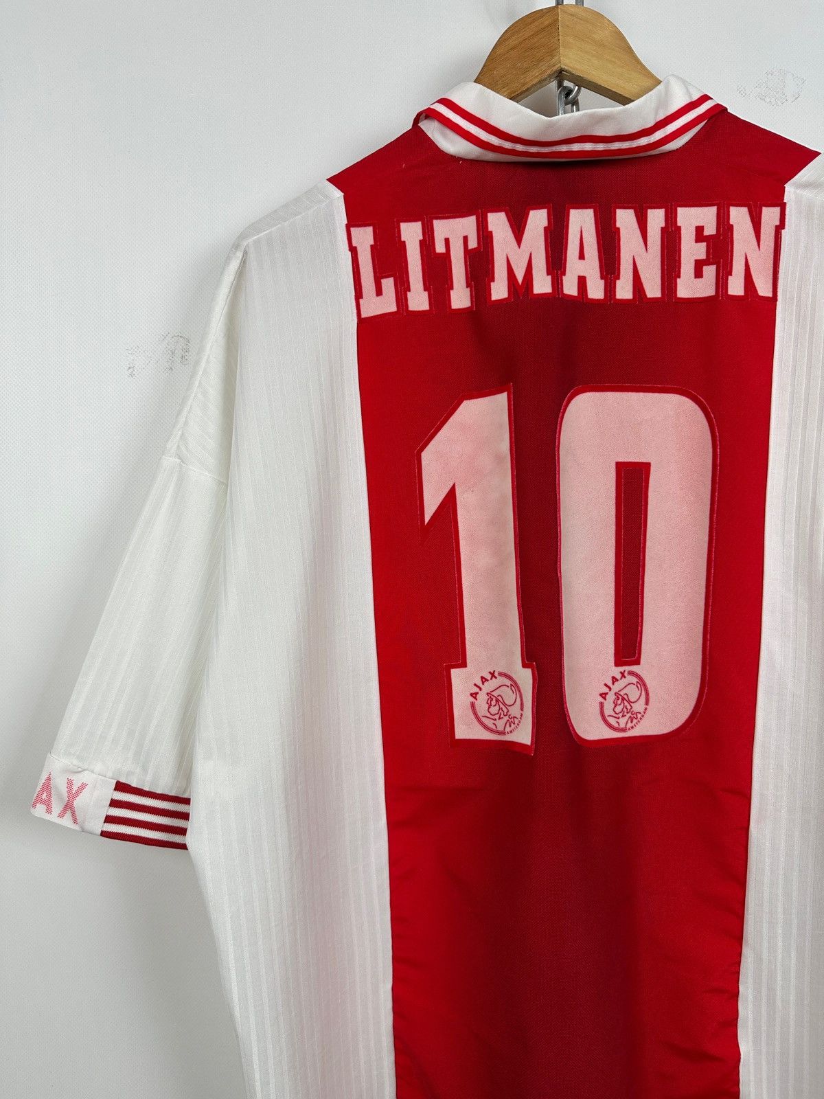 Umbro 1997 Umbro Ajax Amsterdam Litmanen #10 Vintage Soccer Jersey Size US XXL / EU 58 / 5 - 13 Thumbnail