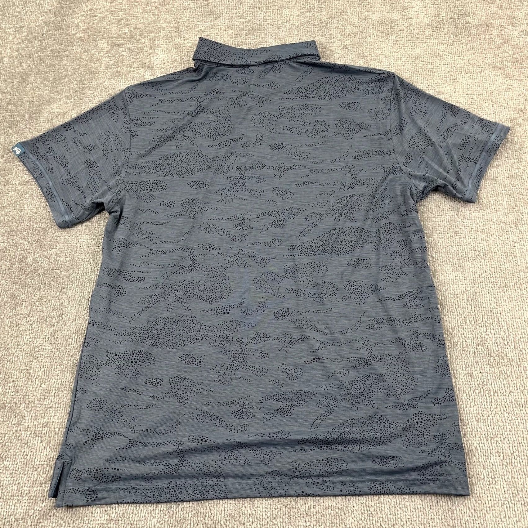 Vintage Amble Polo Shirt Mens Medium Blue Camouflage Performance Golf Sun Logo Sports Size US M / EU 48-50 / 2 - 7 Thumbnail