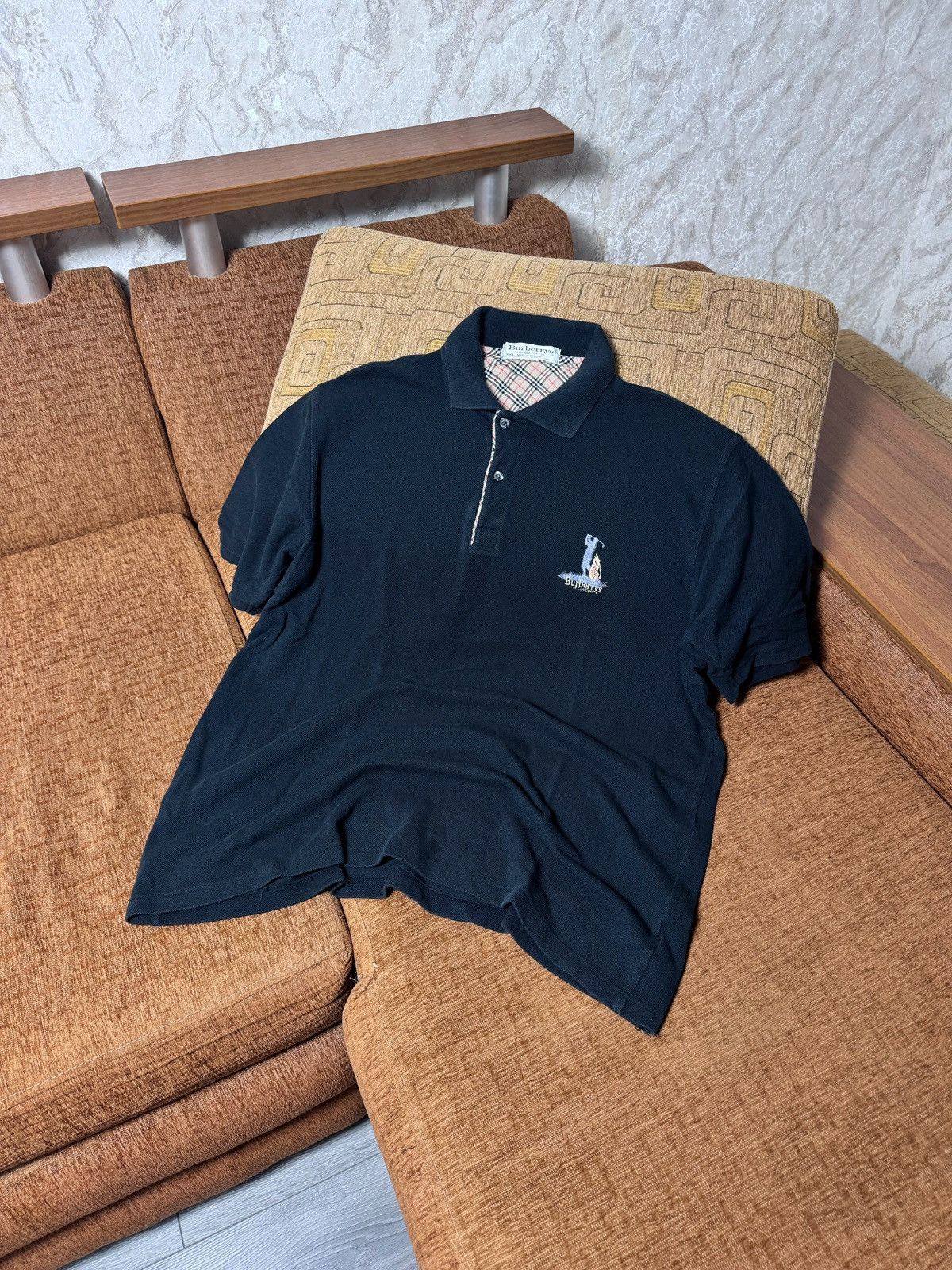 トップス Burberry 90s polo tee THOMAS BURBERRY Vintage Mens Polo Shirt 90s Burberrys of