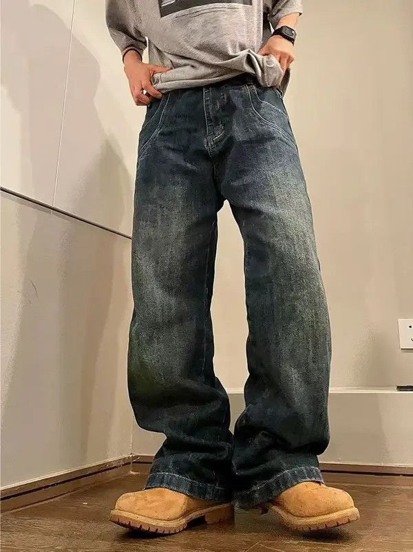Japanese Brand Kurusu x Miku Men's Vintage Washed Distressed Straight Jeans Size US 32 / EU 48 - 5 Thumbnail