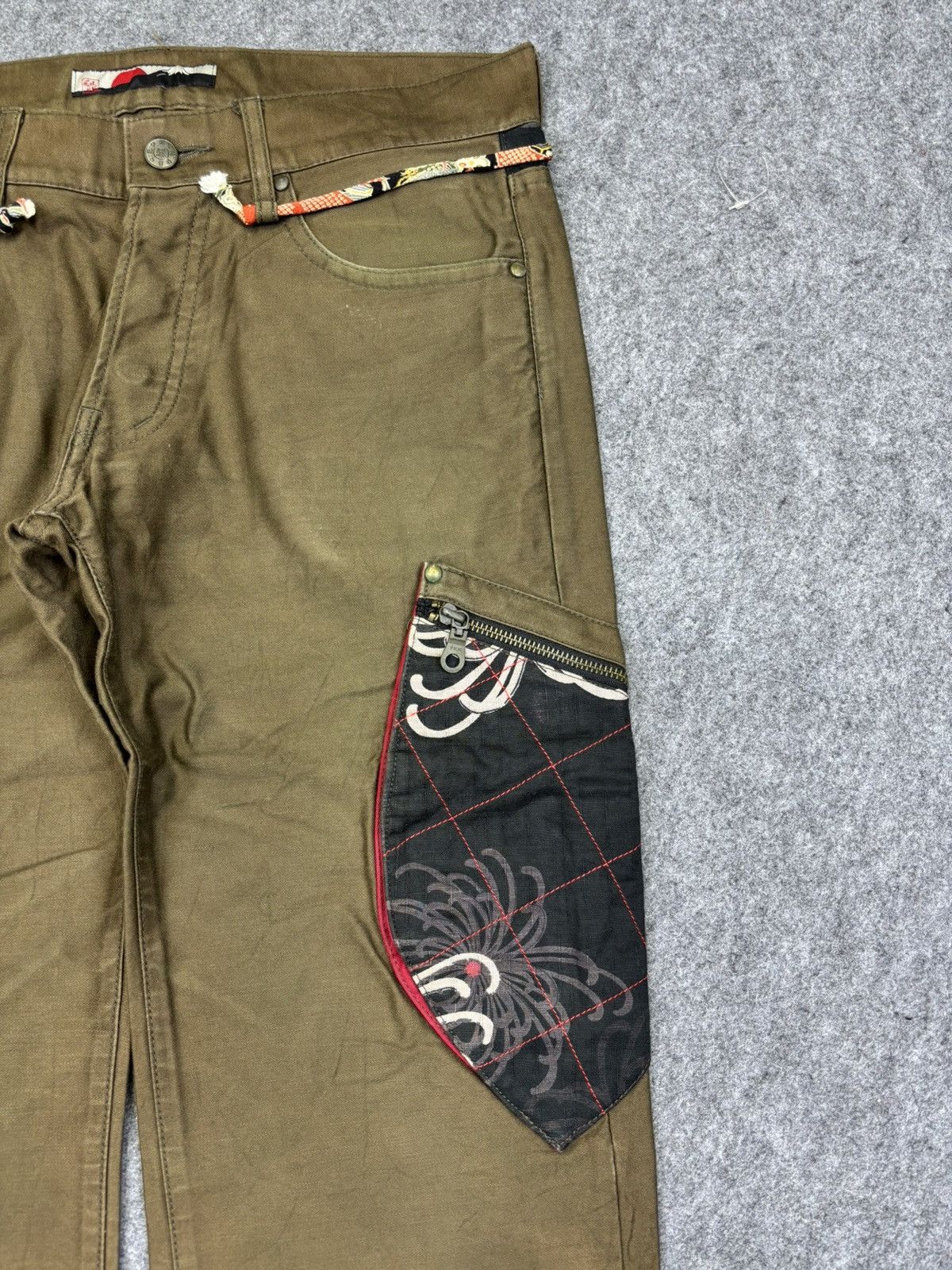Japanese Brand 💥Artisanal💥GEMSTONE Japan Streetwear 3D Cargo Pant F727 Size US 32 / EU 48 - 3 Thumbnail