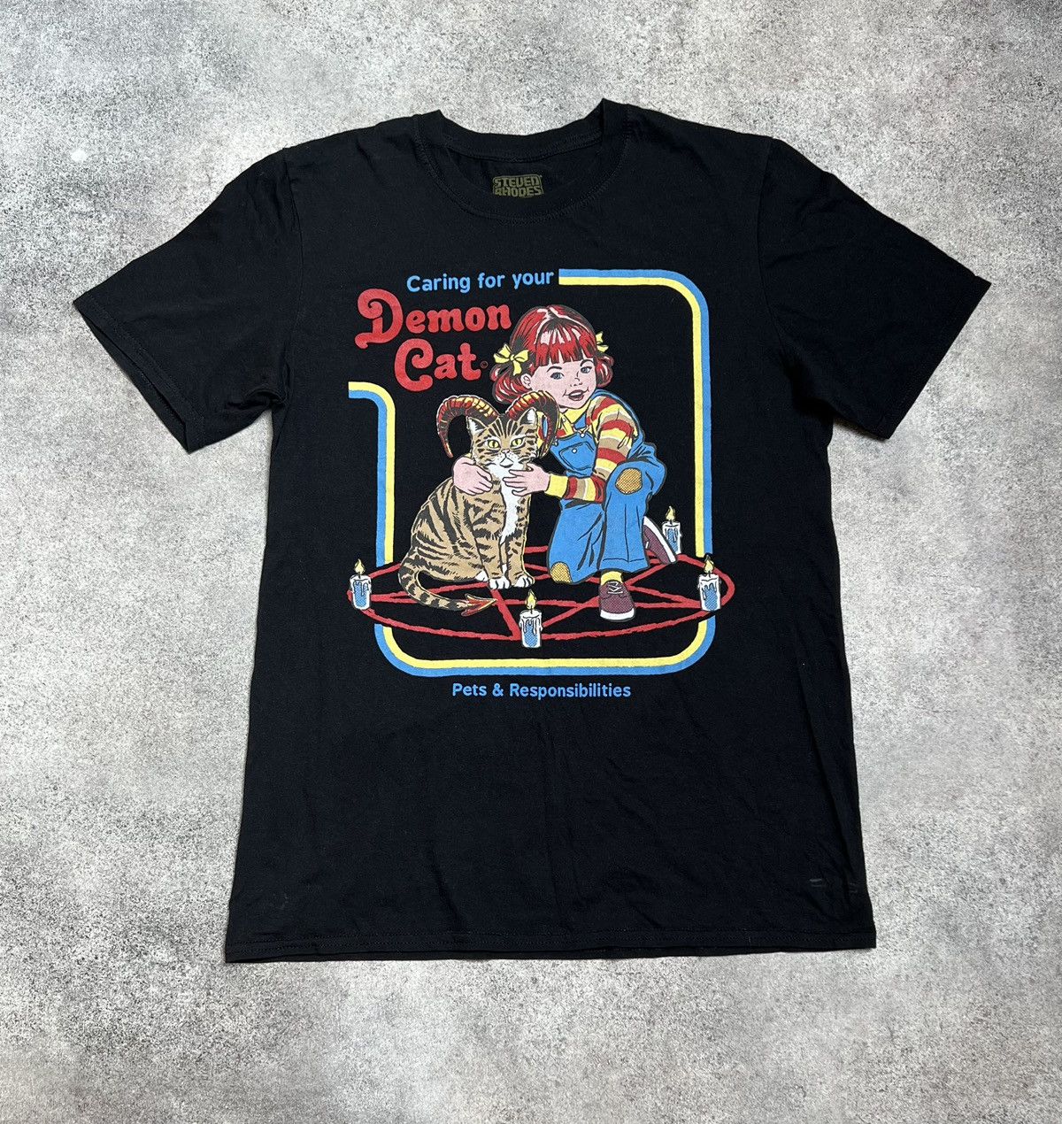Vintage Demon Cat vintage t shirt Size US M / EU 48-50 / 2 - 2 Thumbnail