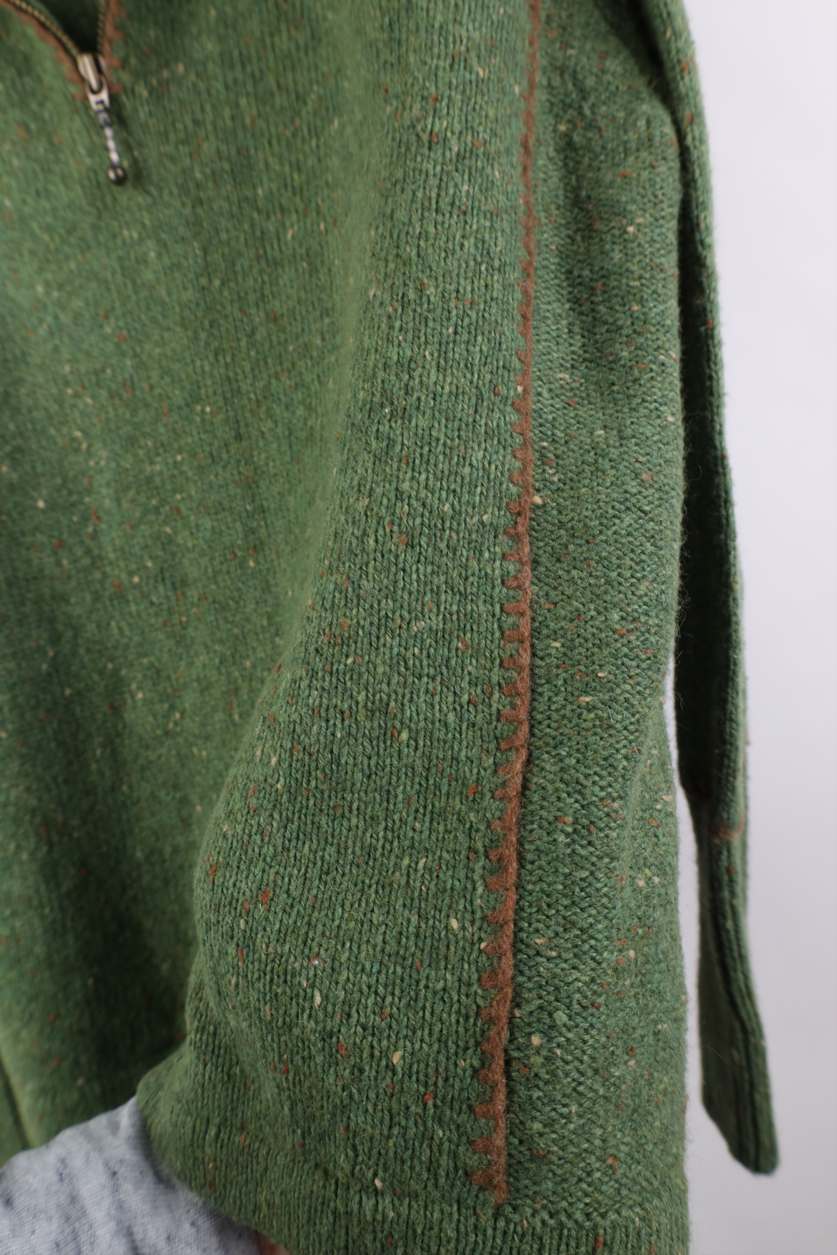 Woolrich Woolen Mills Vintage Woolrich Earth Tone Fleck Wool Blend Zip Sweater Size US L / EU 52-54 / 3 - 8 Thumbnail