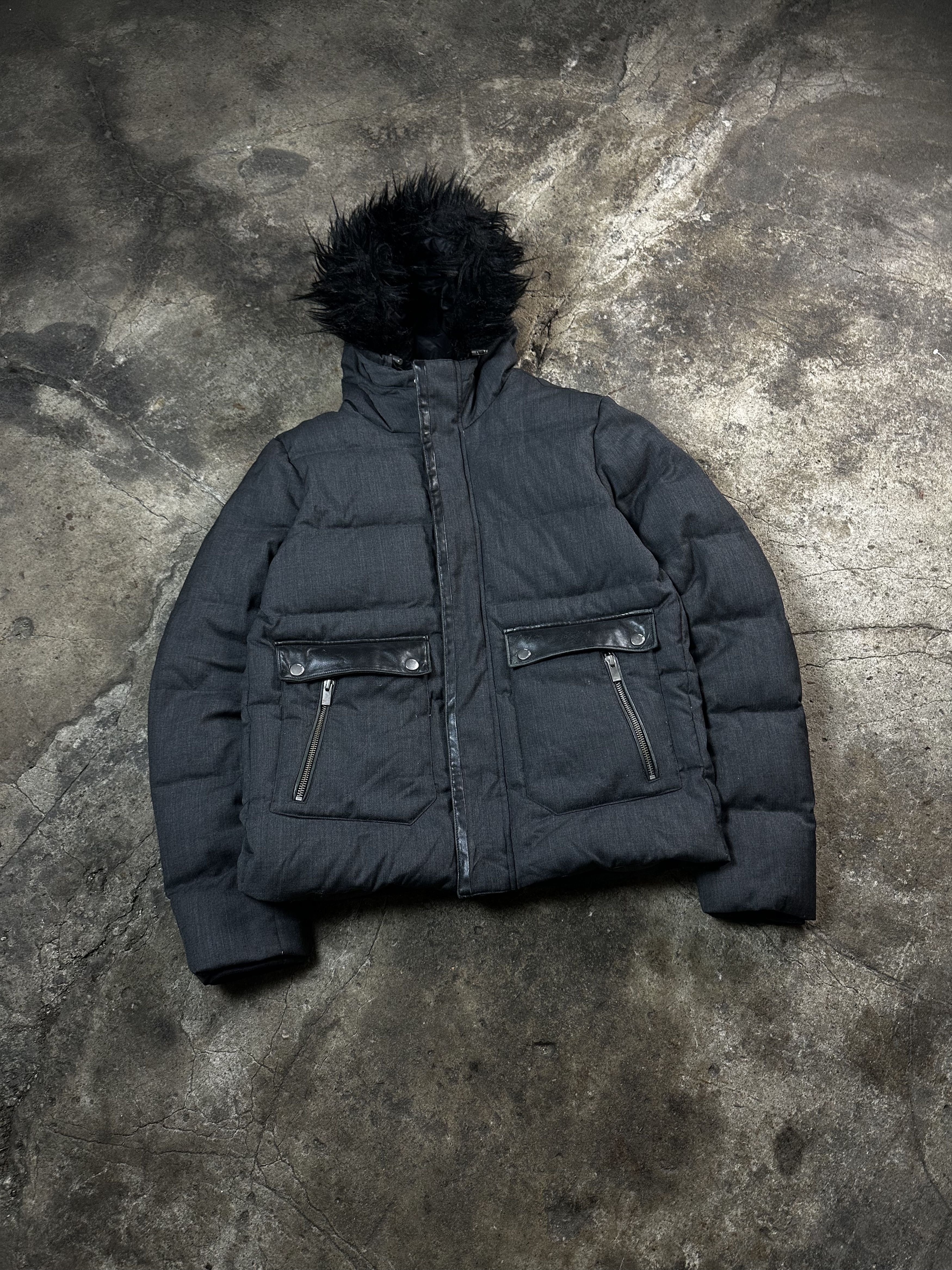 The Kooples Fur Hood Puffer Boxy Jacket