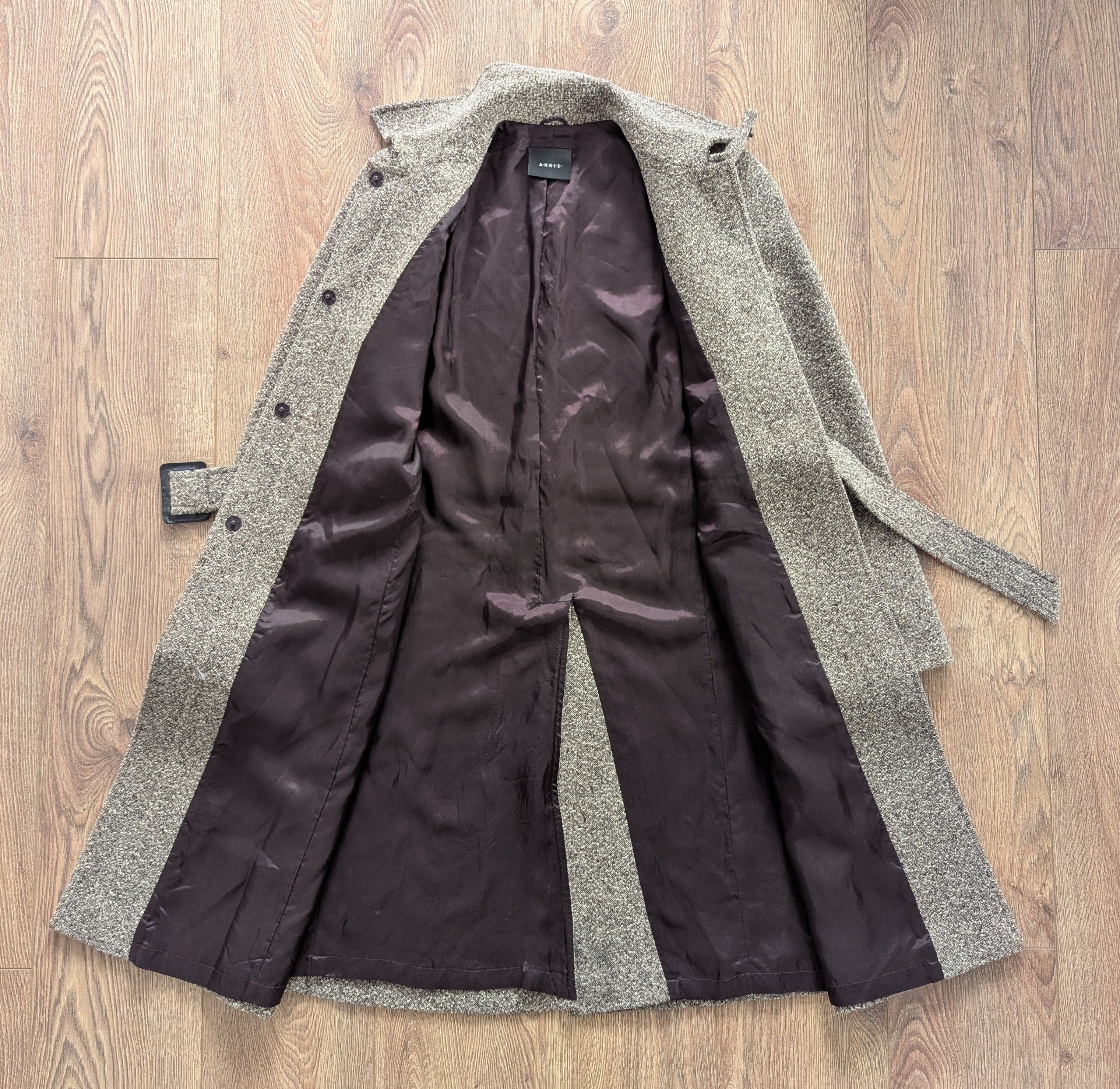 Akris AKRIS Wool Tweed Pattern Long Coat Gray Luxury Brand Size M / US 6-8 / IT 42-44 - 8 Thumbnail