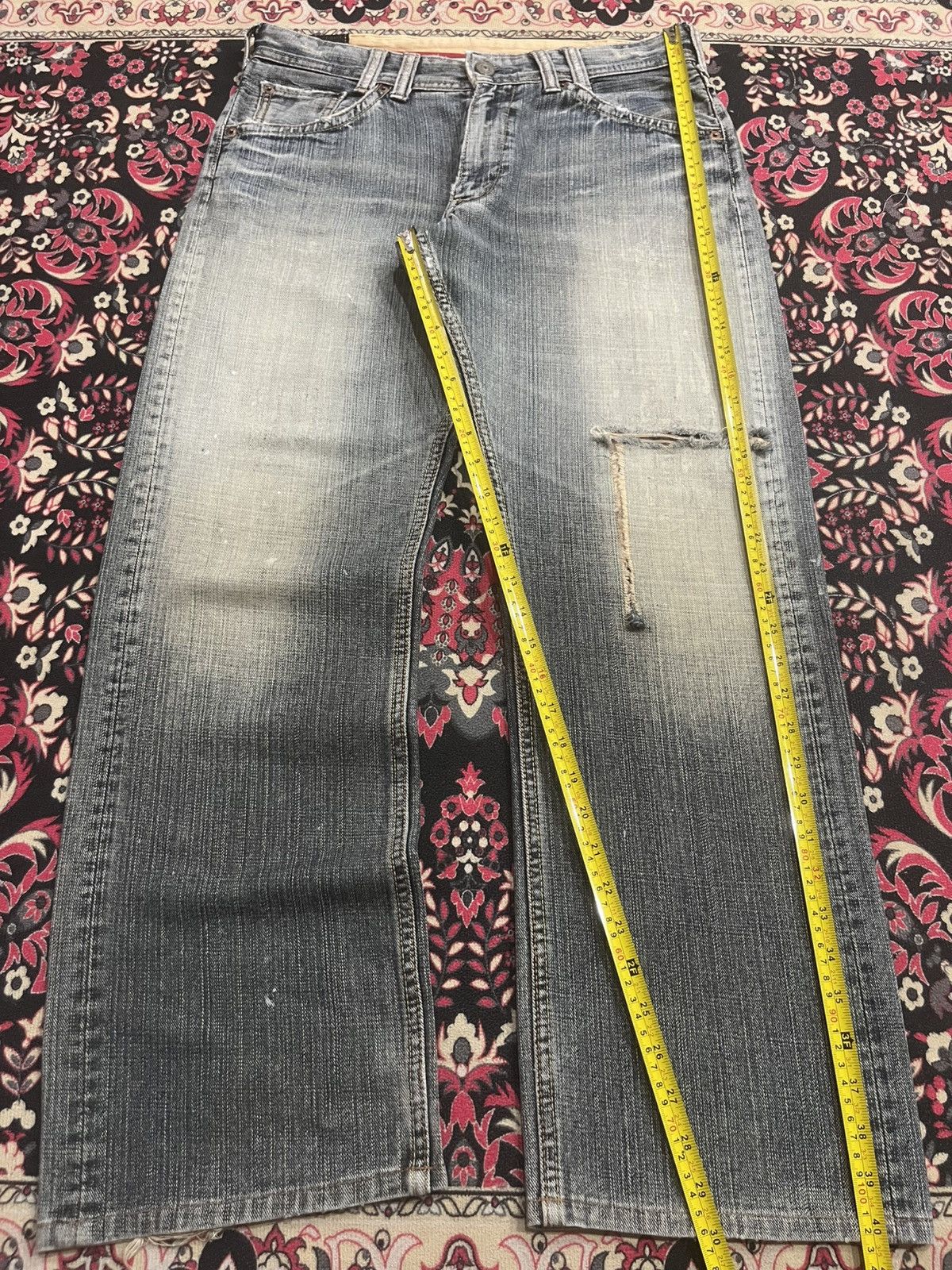 Japanese Brand Vintage Japanese Denim Craft Blowout Distressed Loose Jeans Size US 33 - 11 Thumbnail