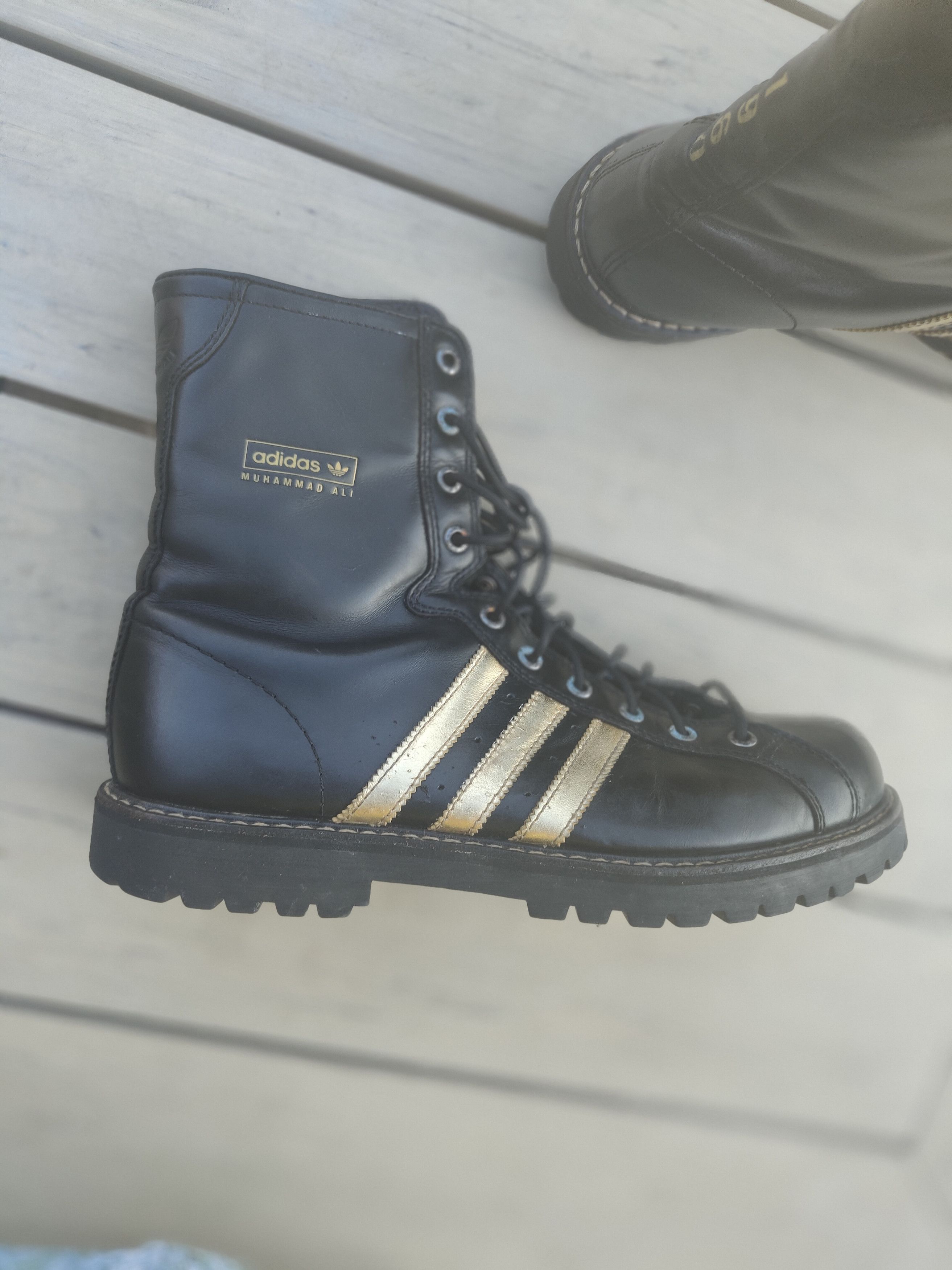 Adidas ADIDAS x MUHAMMAD ALI COMBAT BOOTS BLACK LEATHER RARE Size US 11 / EU 44 - 2 Thumbnail