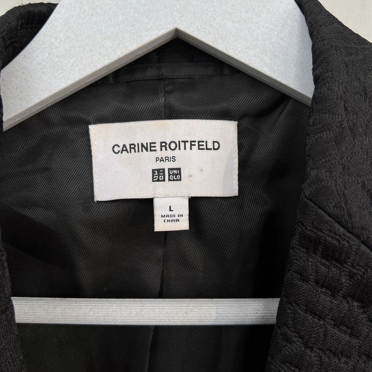 Japanese Brand × Uniqlo Carine Roifeld Paris Uniqlo Womens Lined Textured Blazer Size L / US 10 / IT 46 - 14 Thumbnail