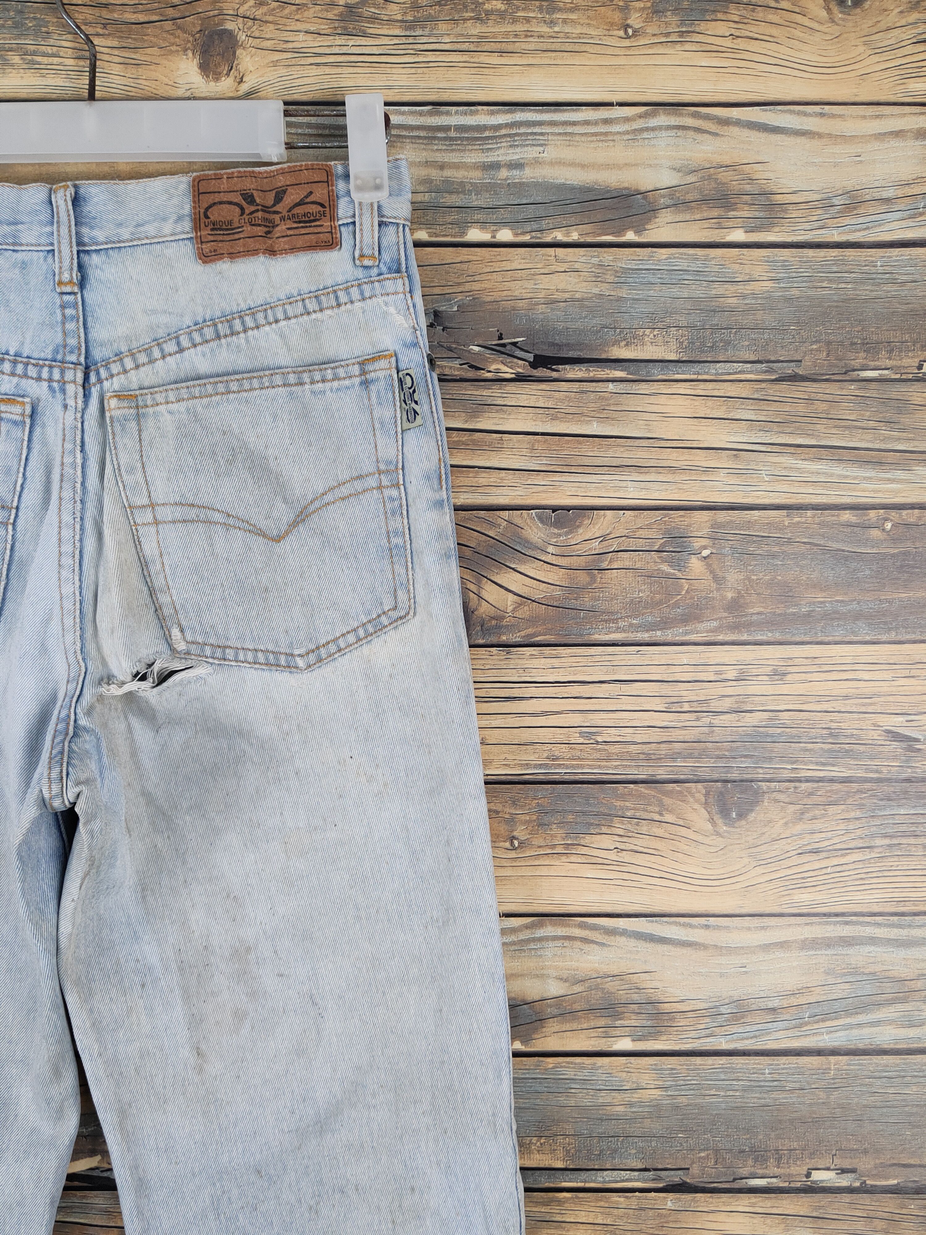 Uniqlo Uniqlo vintage Light Blue Distressed Ripped Jeans #W1413 Size US 27 - 11 Thumbnail