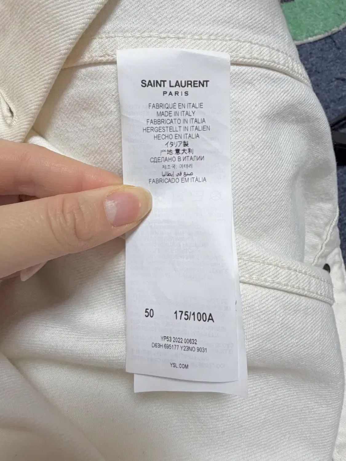 Saint Laurent Paris Saint Laurent Denim Trucker Jacket Ecru Size US M / EU 48-50 / 2 - 4 Thumbnail