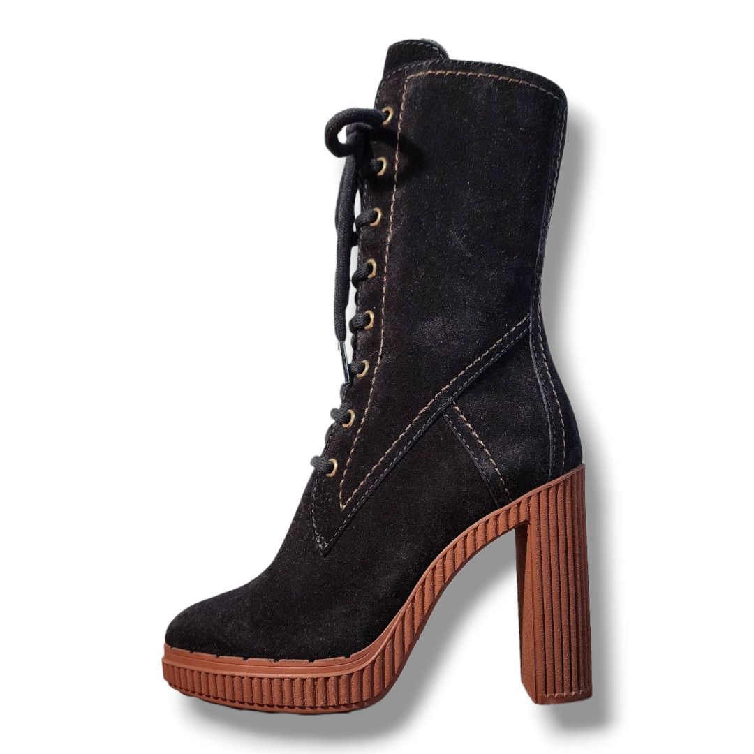 Tod's Tod's Brown Suede Altraversione Zip-Up Heeled Boot Size 34.5 Size US 4.5 / IT 34.5 - 8 Thumbnail
