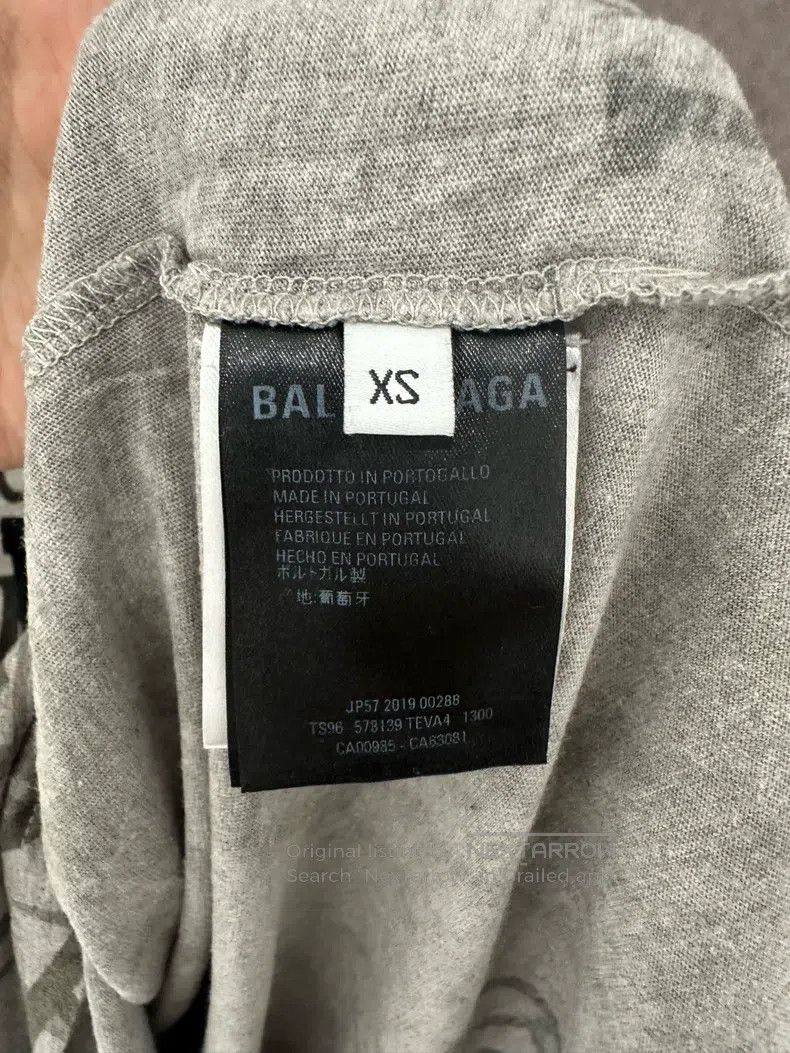 Balenciaga Balenciaga Grey Full Print Logo Short Sleeve XS Size US XS / EU 42 / 0 - 4 Thumbnail