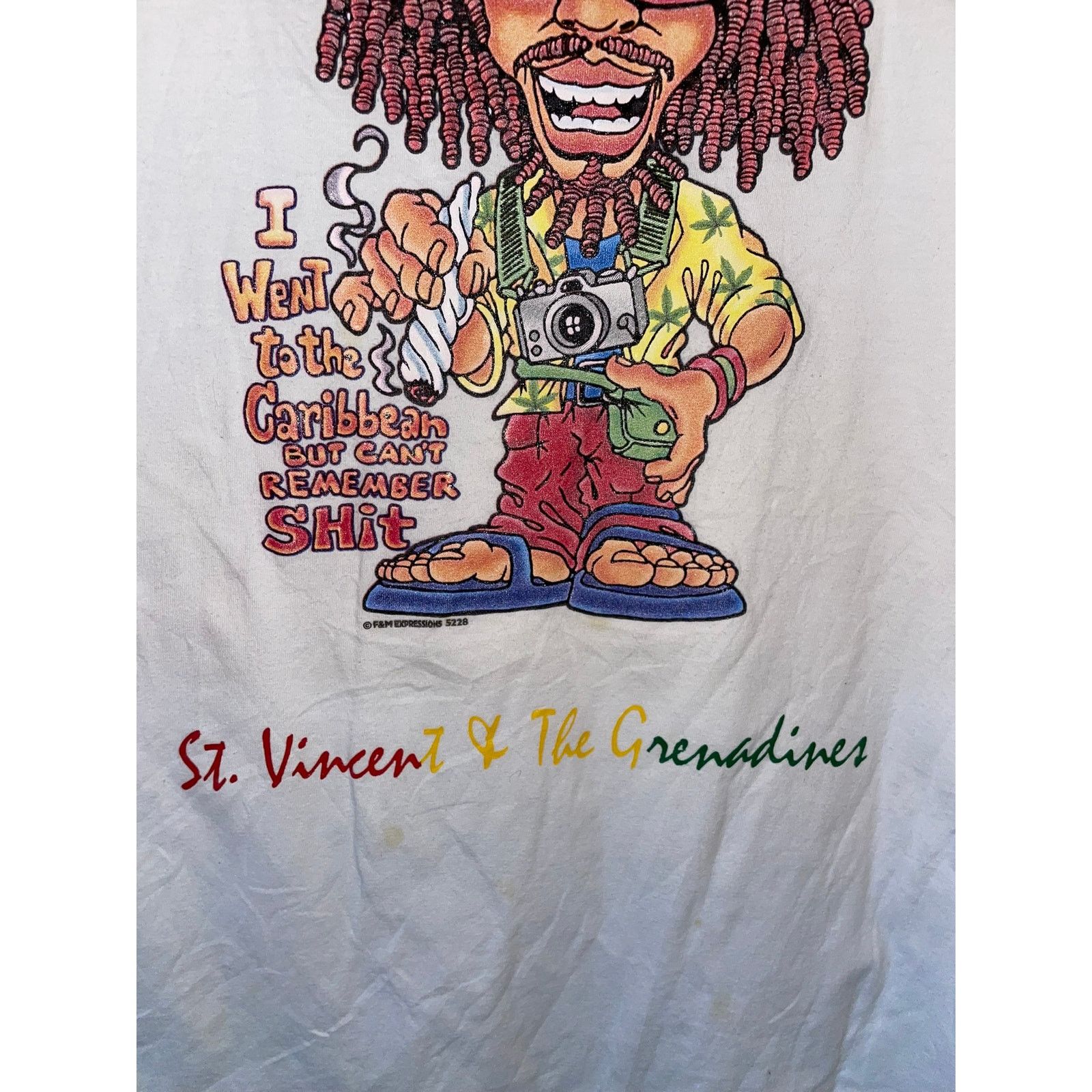 Vintage Vintage Smoking Shirt St Vincent The Grenadines Caribbean XL Size US XL / EU 56 / 4 - 4 Thumbnail