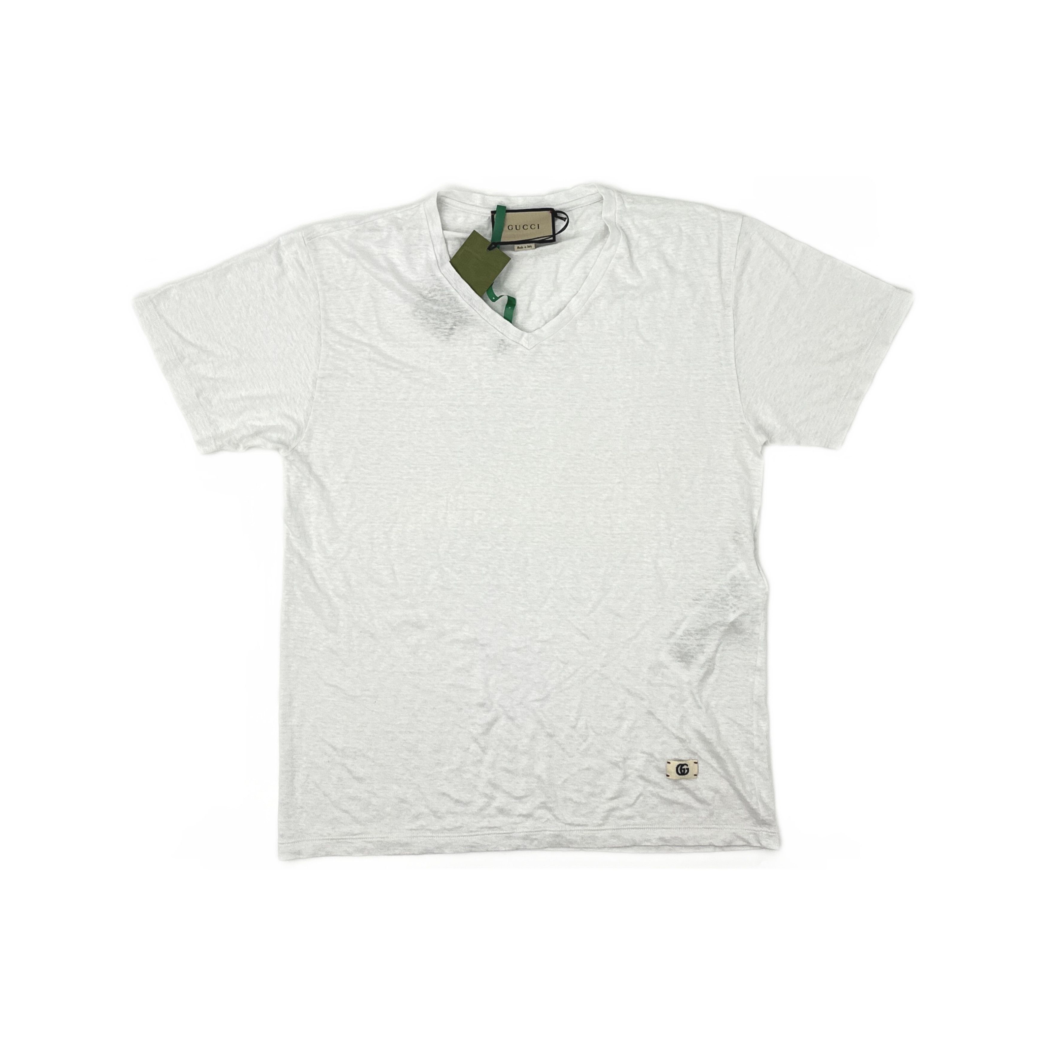 Gucci Gucci V-Neck Logo T-Shirt Size M Size US M / EU 48-50 / 2 - 1 Thumbnail
