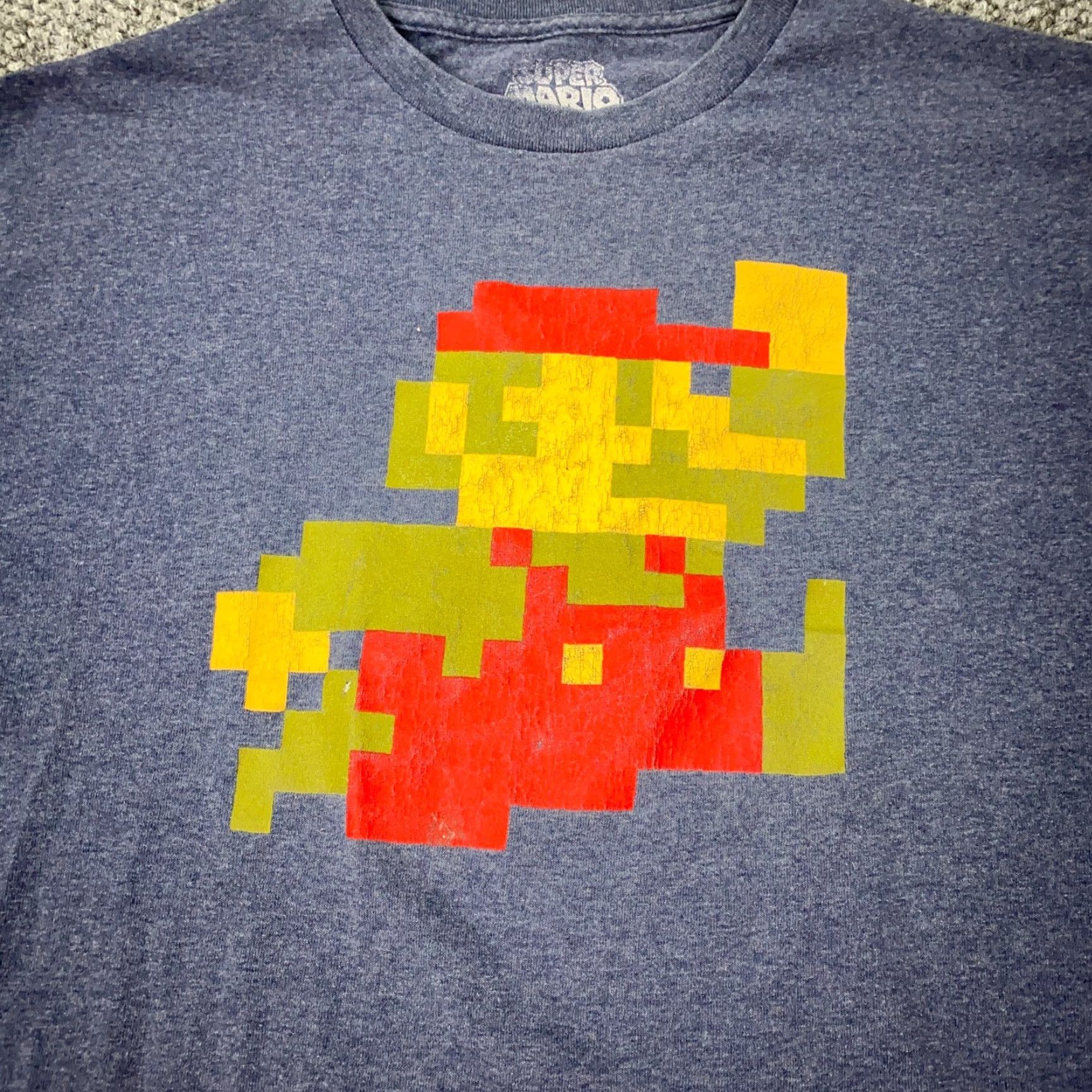 Vintage Super Mario Graphic Tee shirt Mens XL Blue 8 Bit Shirt Mens XL Blue Graphic Print T-Shirt 8 Bit Size US XL / EU 56 / 4 - 2 Thumbnail