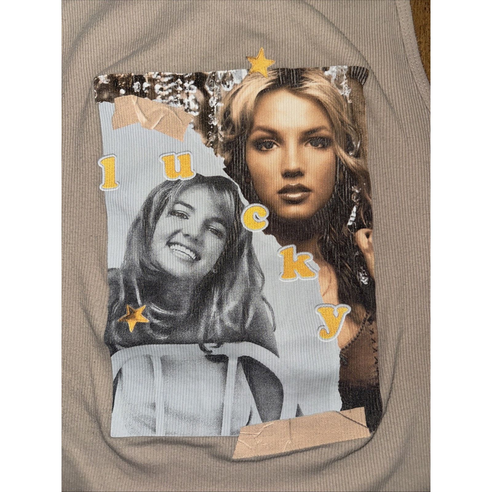 Band Tees Britney Spears Lucky Ribbed Sleeveless Tank Top L Juniors Size L / US 10 / IT 46 - 2 Thumbnail