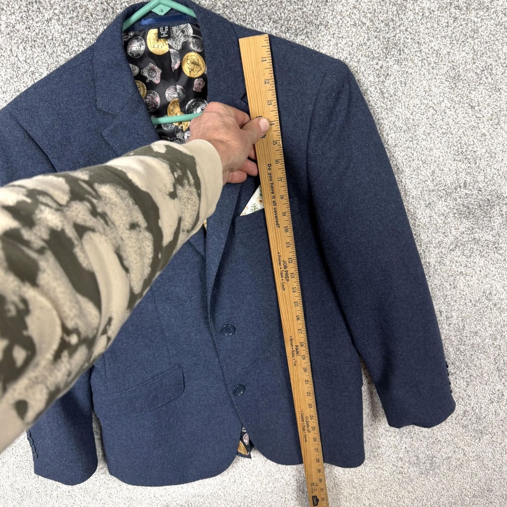 Gianni Feraud VINTAGE Gianni Feraud 2 Piece Suit Blue Tweed Blazer Vest Coin Lining Formal Y2K Prom Jacket & Waistcoat Mens 38 Regular 2 Piece Suit Size 38R - 3 Thumbnail